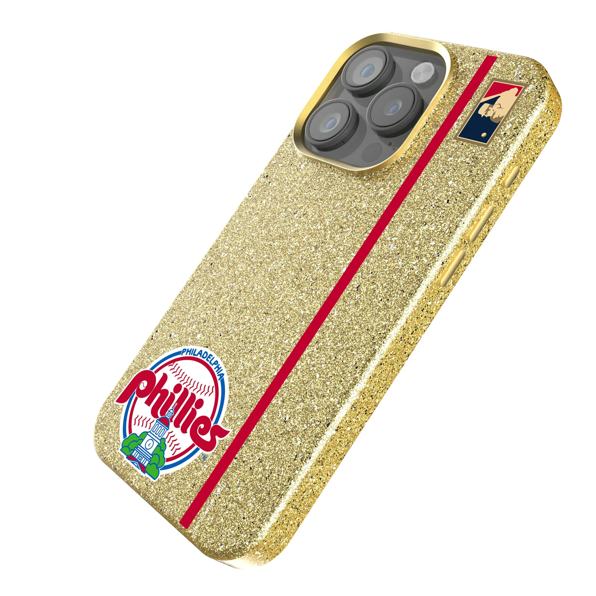 Philadelphia Phillies 1984-1991 - Cooperstown Collection Sidebar iPhone Bling Phone Case for Apple iPhone - Isometric View