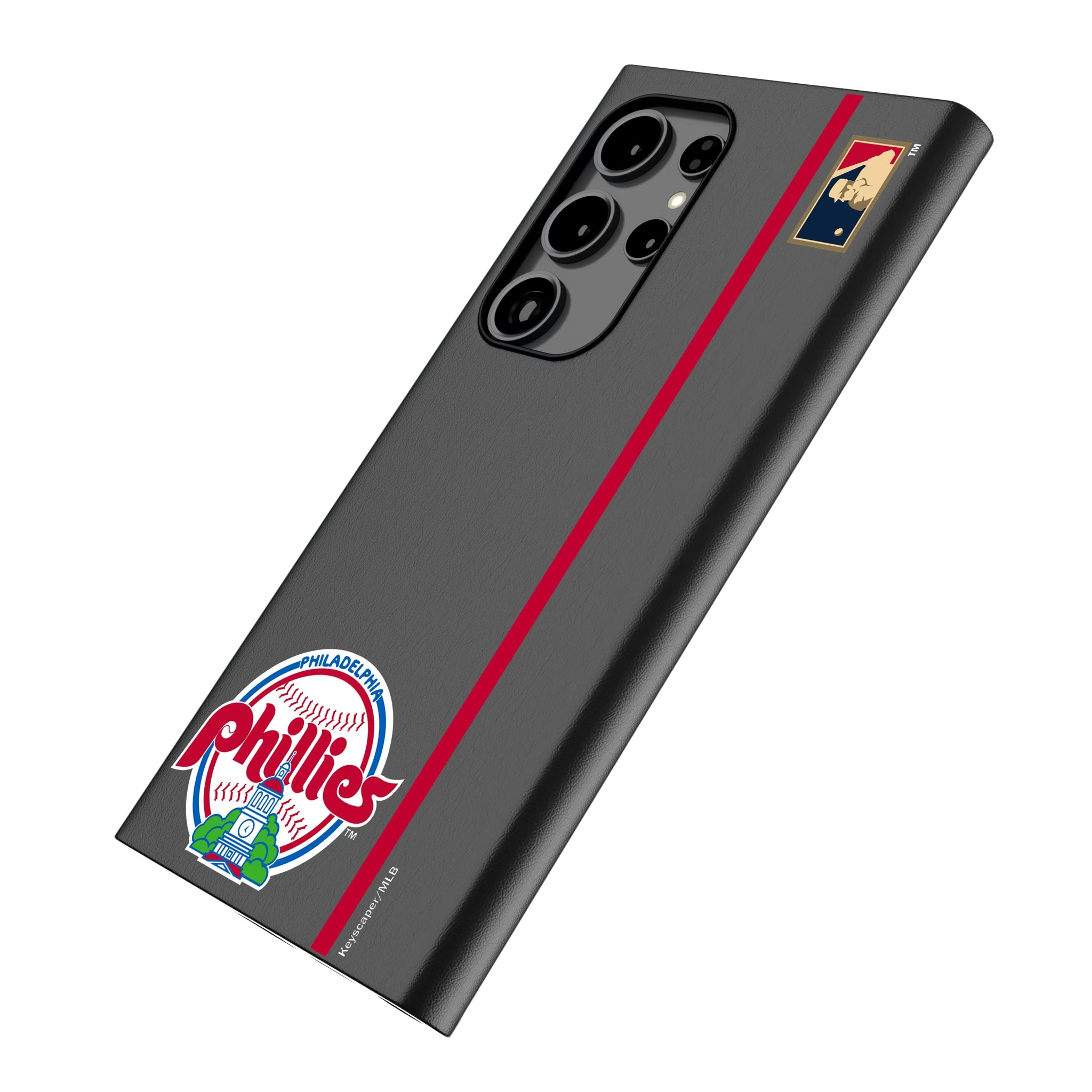 Philadelphia Phillies 1984-1991 - Cooperstown Collection Sidebar Galaxy MagSafe Compatible Phone Case for Samsung Galaxy - Isometric View