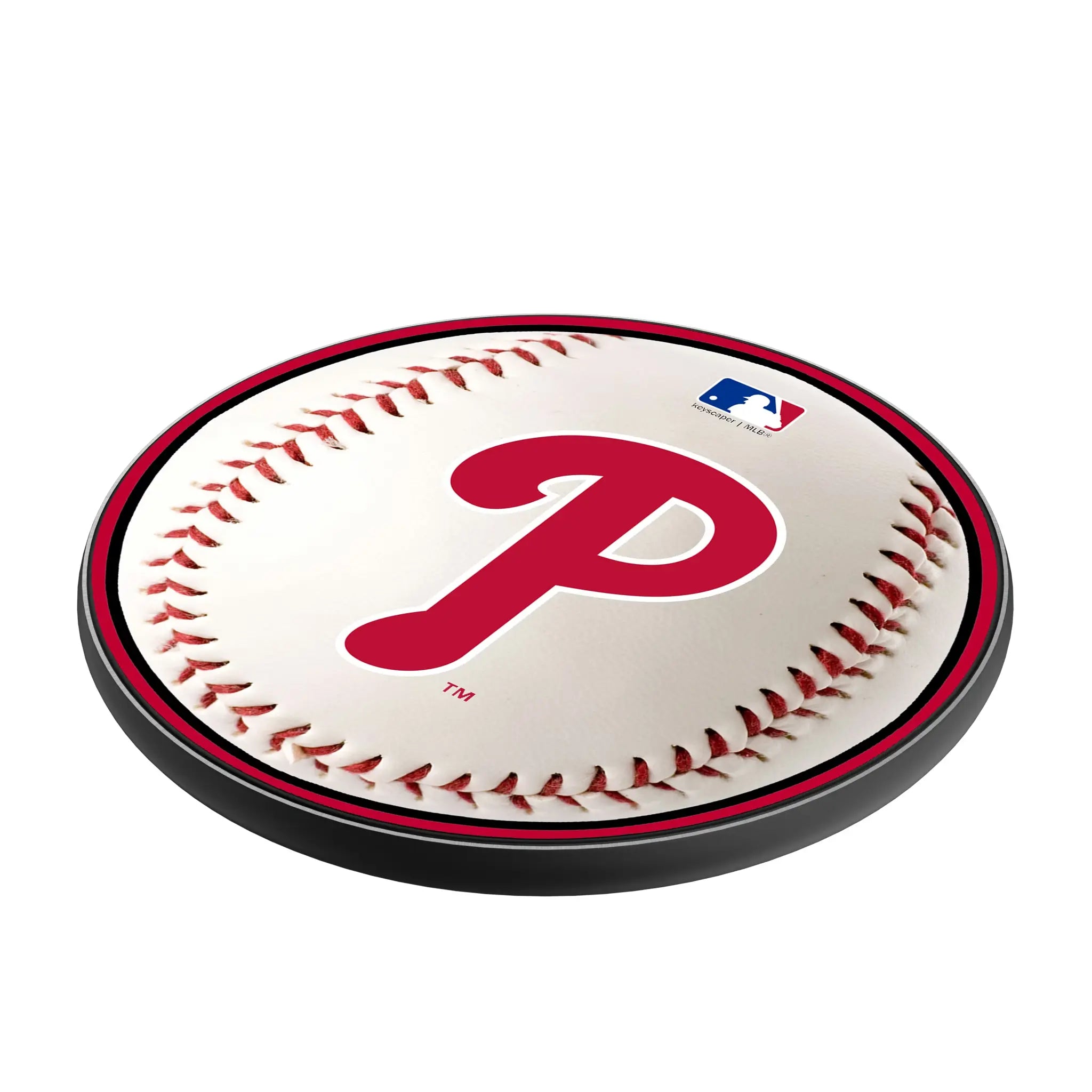Philadelphia Phillies Baseball 15-Watt Wireless Charger - Isometric View