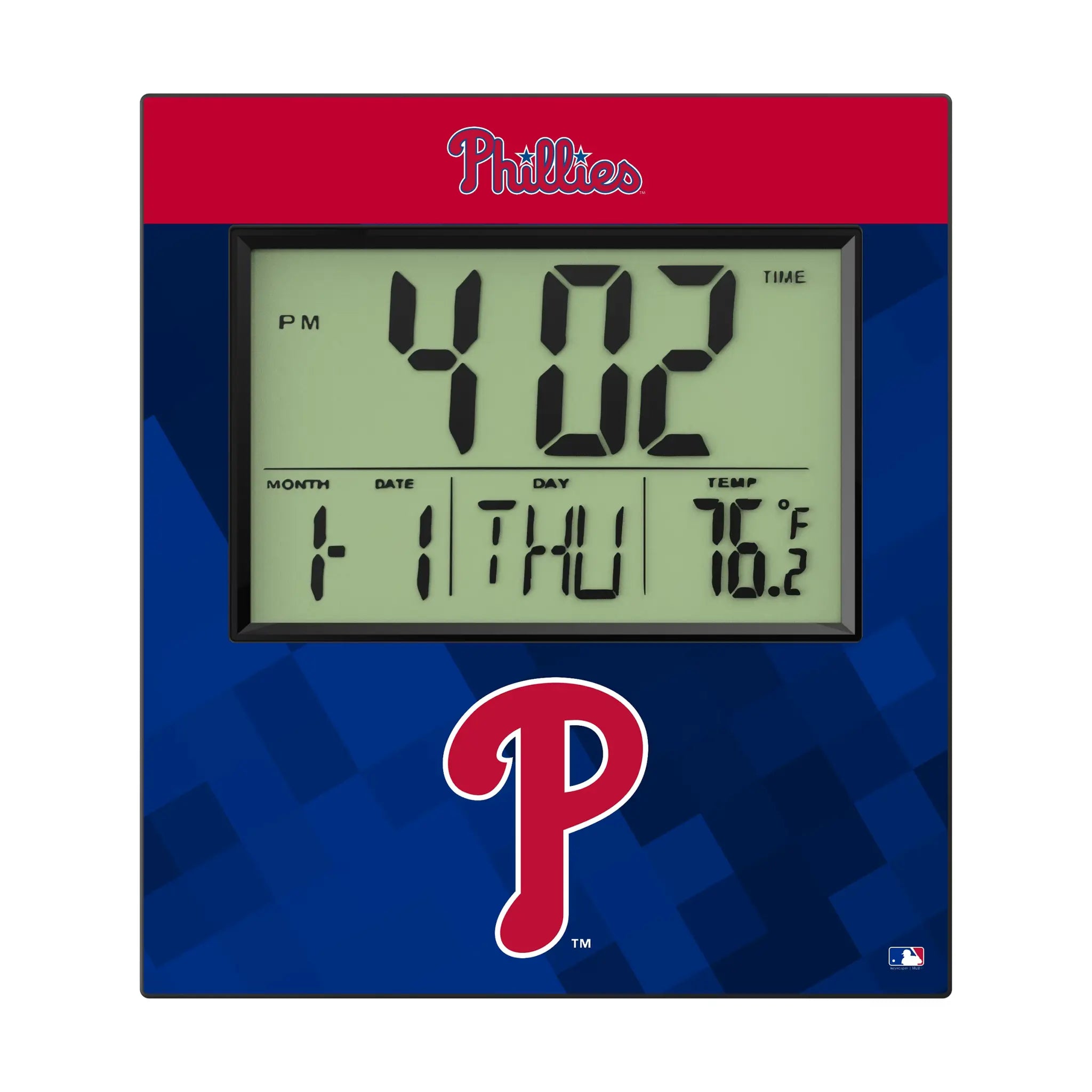 Philadelphia Phillies Color Block Wall Clock