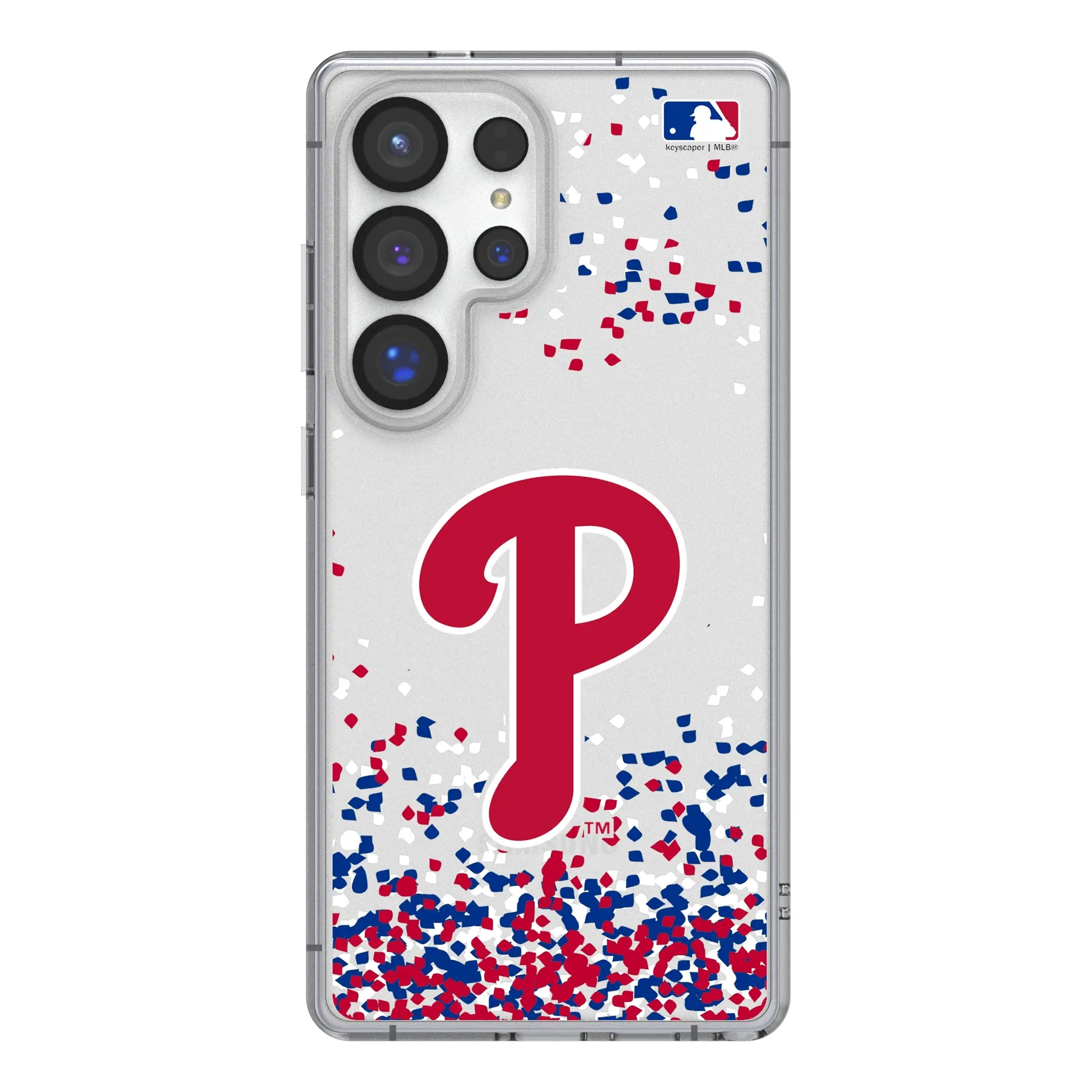 Philadelphia Phillies Confetti Galaxy Clear Phone Case for Samsung Galaxy#Device_Galaxy S25 Ultra