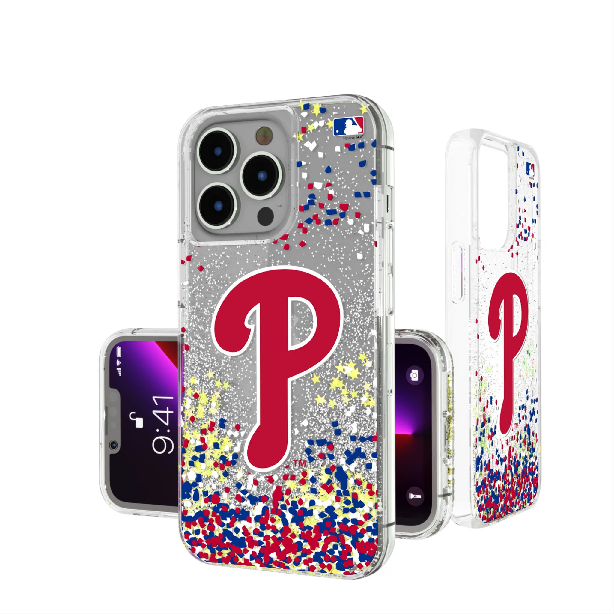 Philadelphia Phillies Confetti iPhone Glitter Phone Case for Apple iPhone