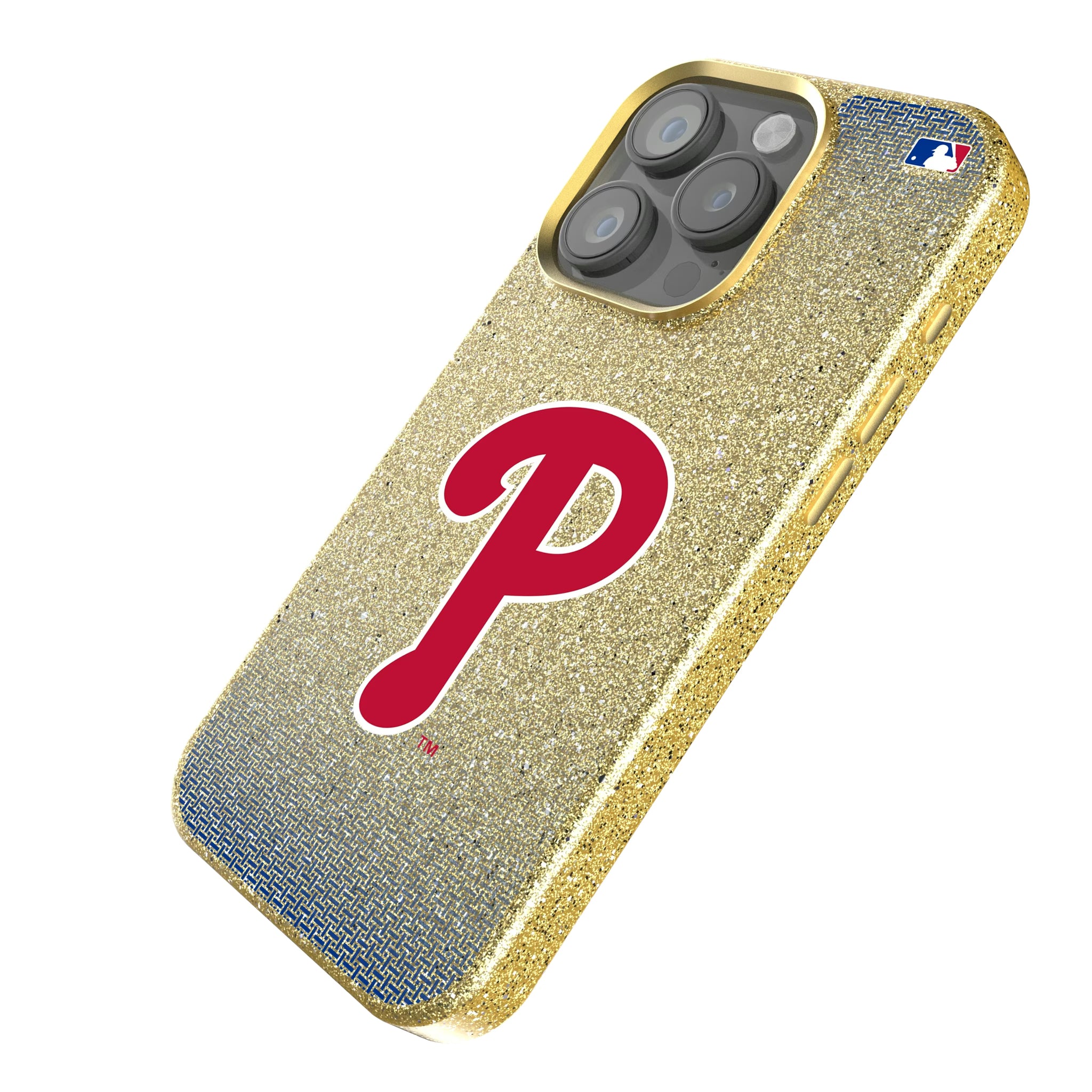 Philadelphia Phillies Linen iPhone Bling Phone Case for Apple iPhone - Isometric View