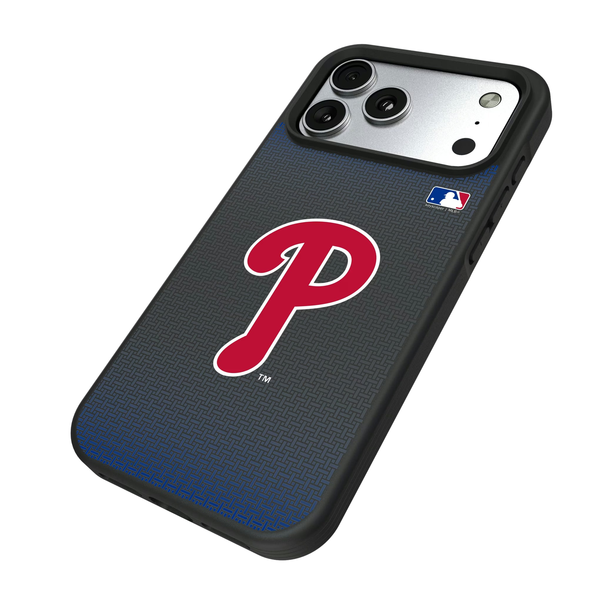 Philadelphia Phillies Linen iPhone Bump Phone Case for Apple iPhone - Isometric View#Device_iPhone 17 Pro Max
