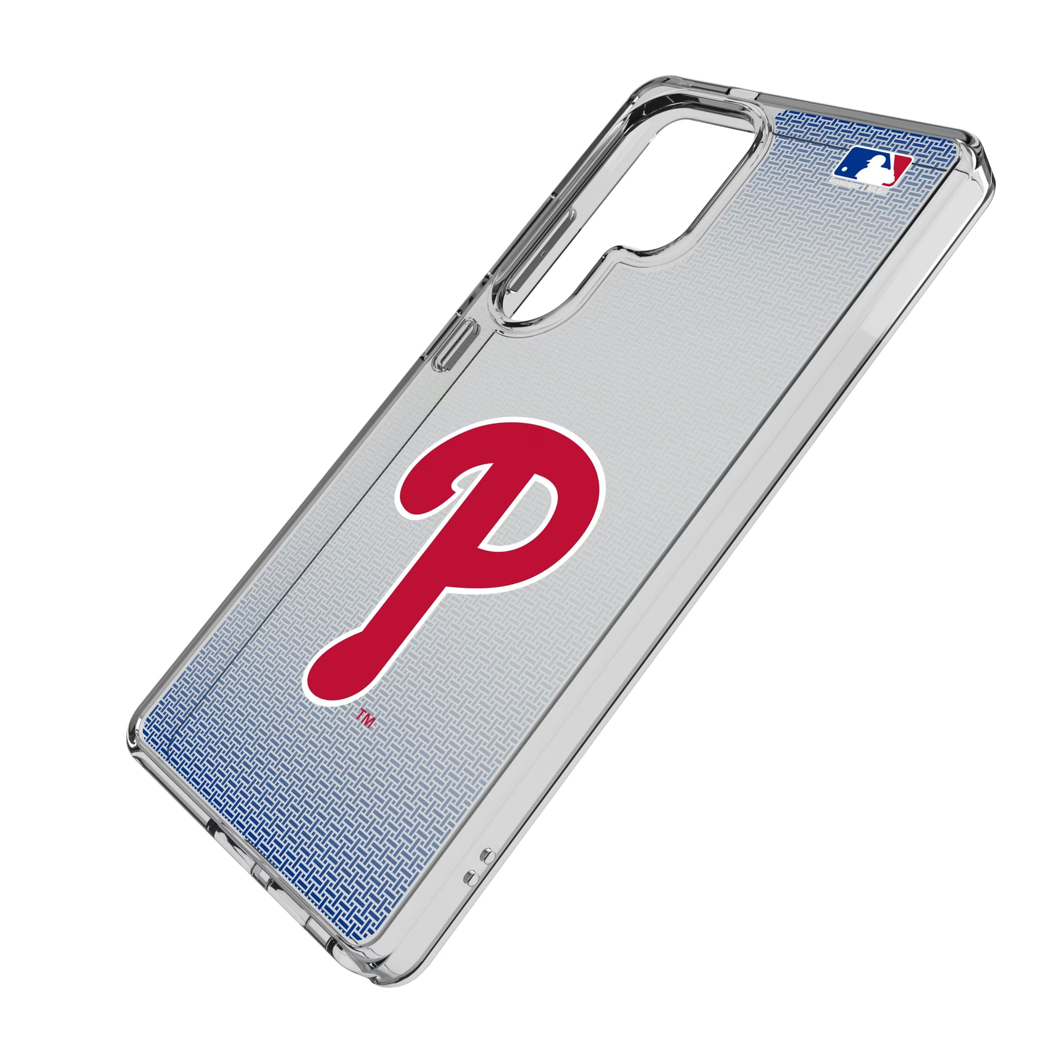 Philadelphia Phillies Linen Galaxy Clear Phone Case for Samsung Galaxy - Isometric View