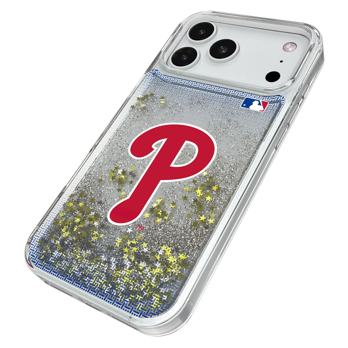 Philadelphia Phillies Linen iPhone Glitter Phone Case for Apple iPhone - Isometric View#Device_iPhone 18 Pro Max