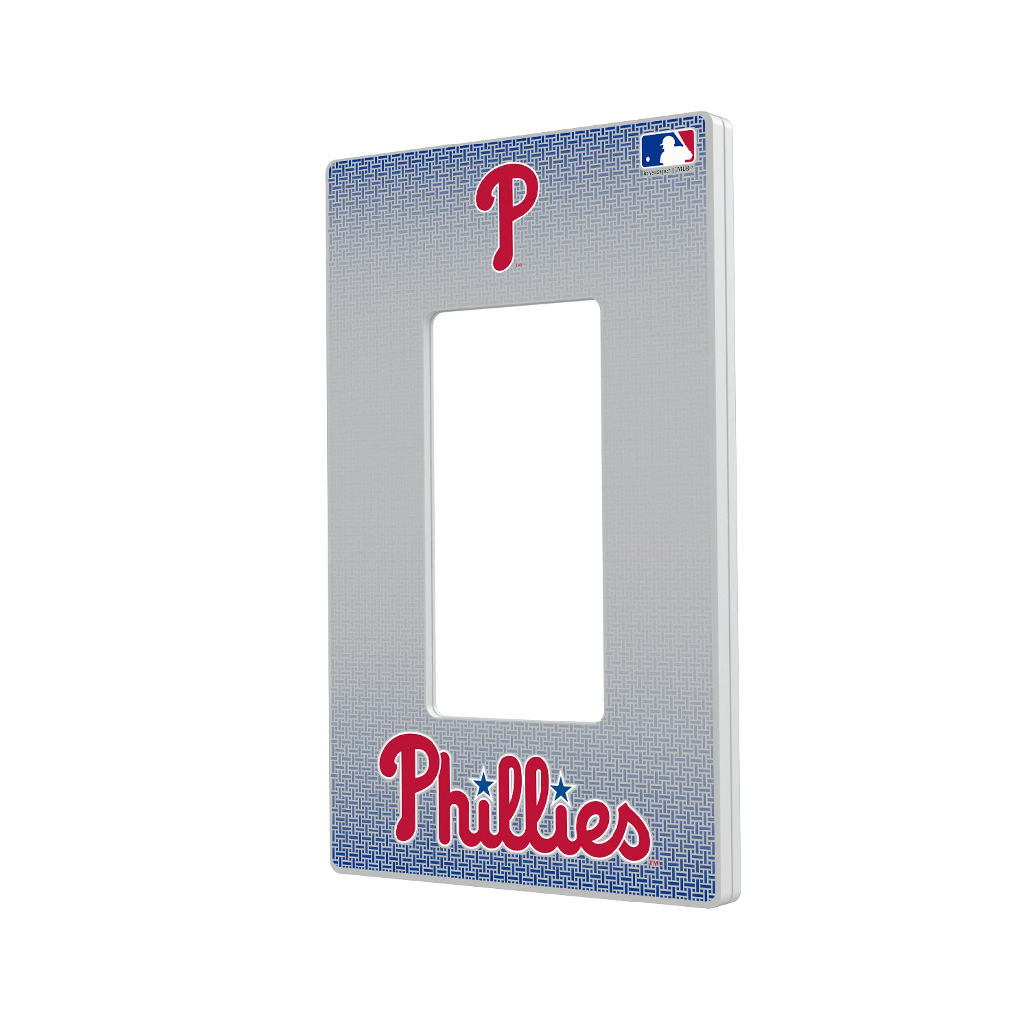 Philadelphia Phillies Linen Hidden-Screw Light Switch Plate#Style_Single Rocker