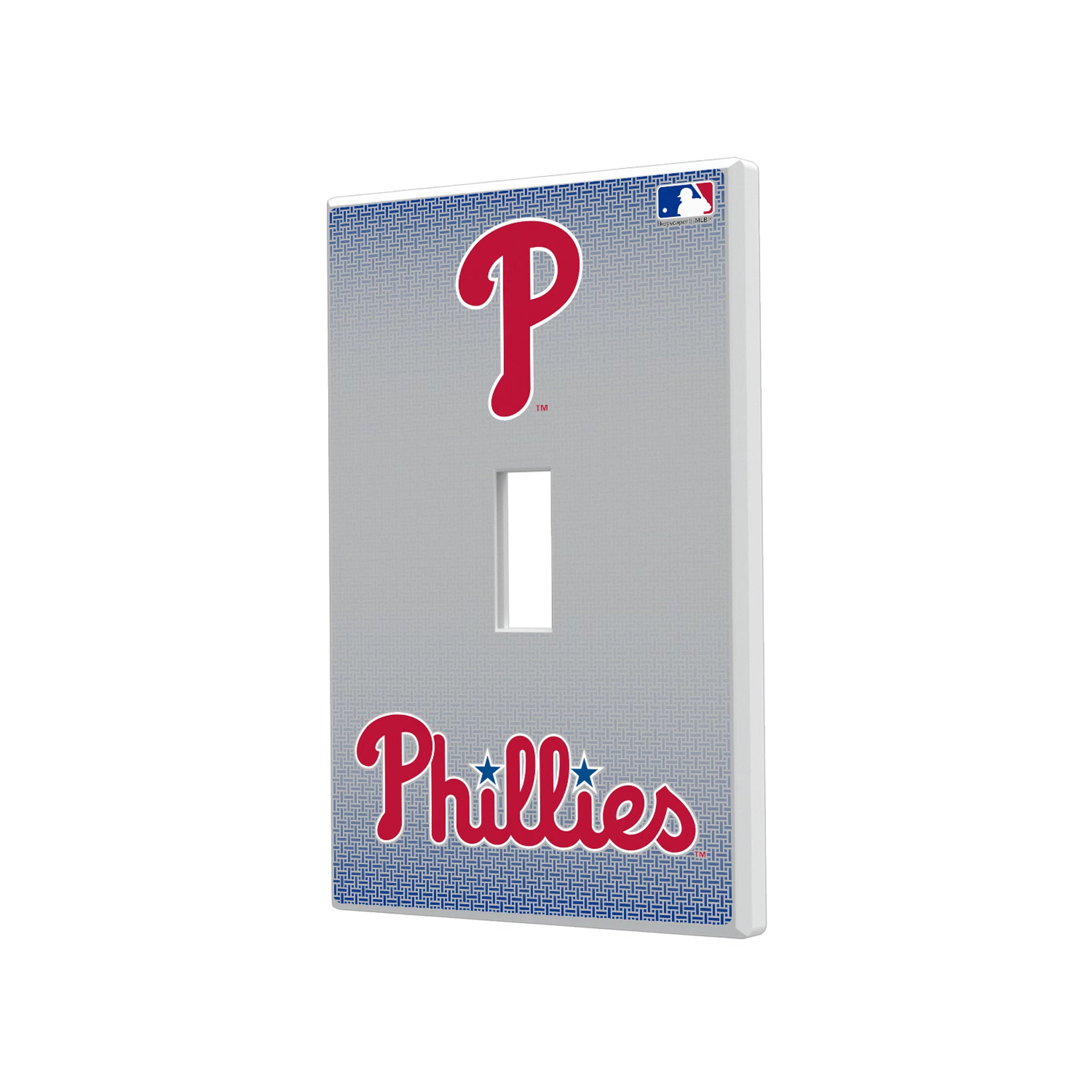 Philadelphia Phillies Linen Hidden-Screw Light Switch Plate#Style_Single Toggle