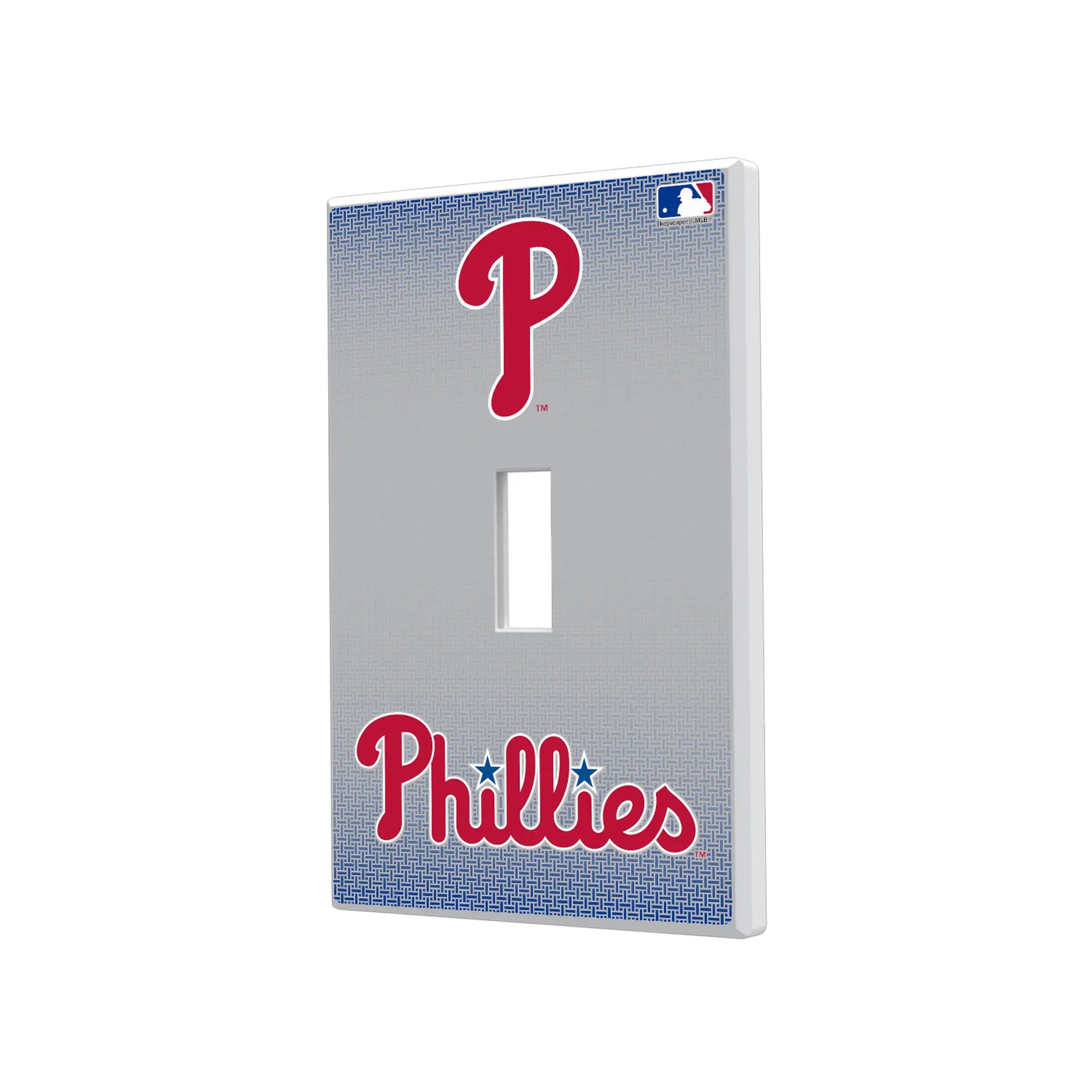 Philadelphia Phillies Linen Hidden-Screw Light Switch Plate#Style_Single Toggle