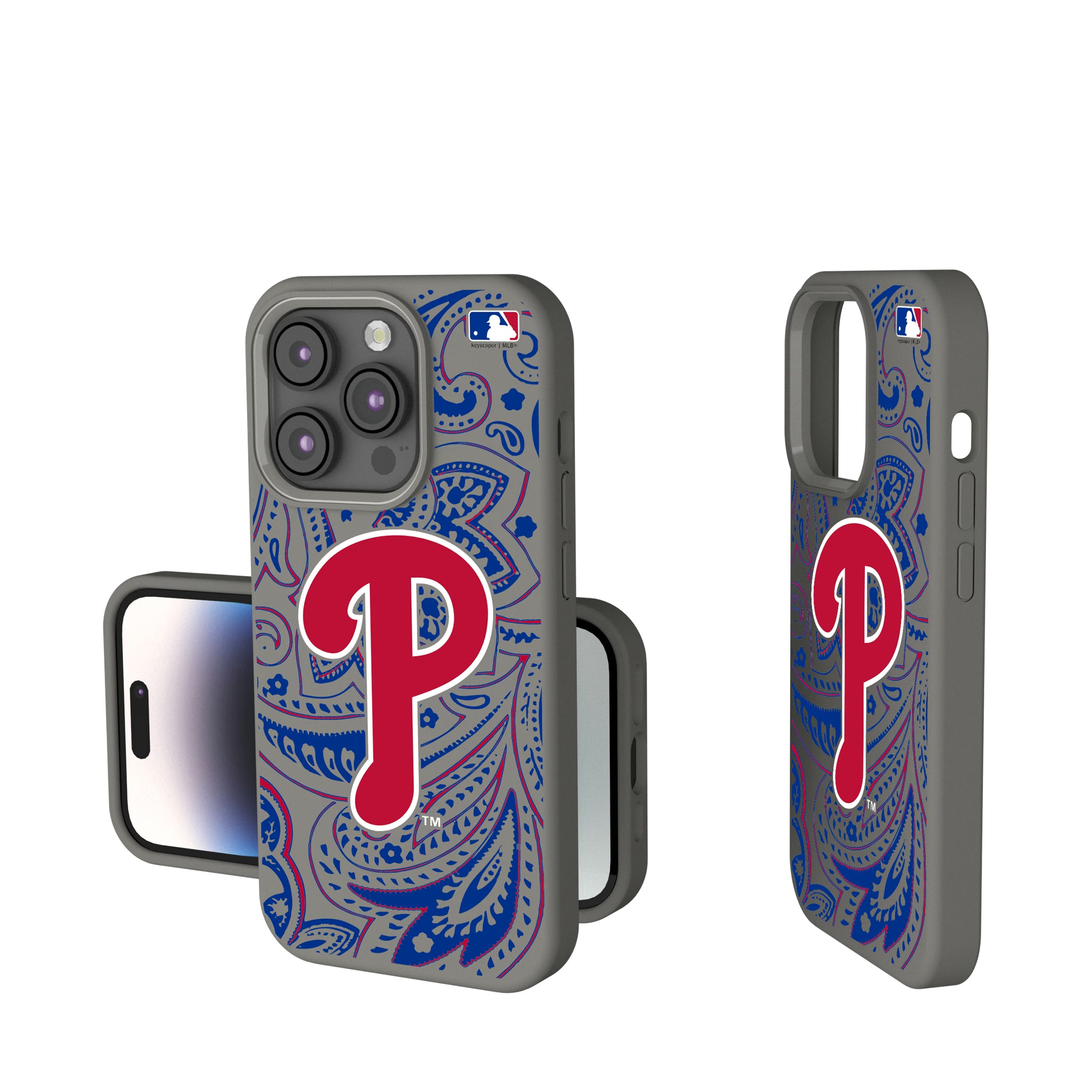 Philadelphia Phillies Paisley iPhone Soft Touch Phone Case for Apple iPhone