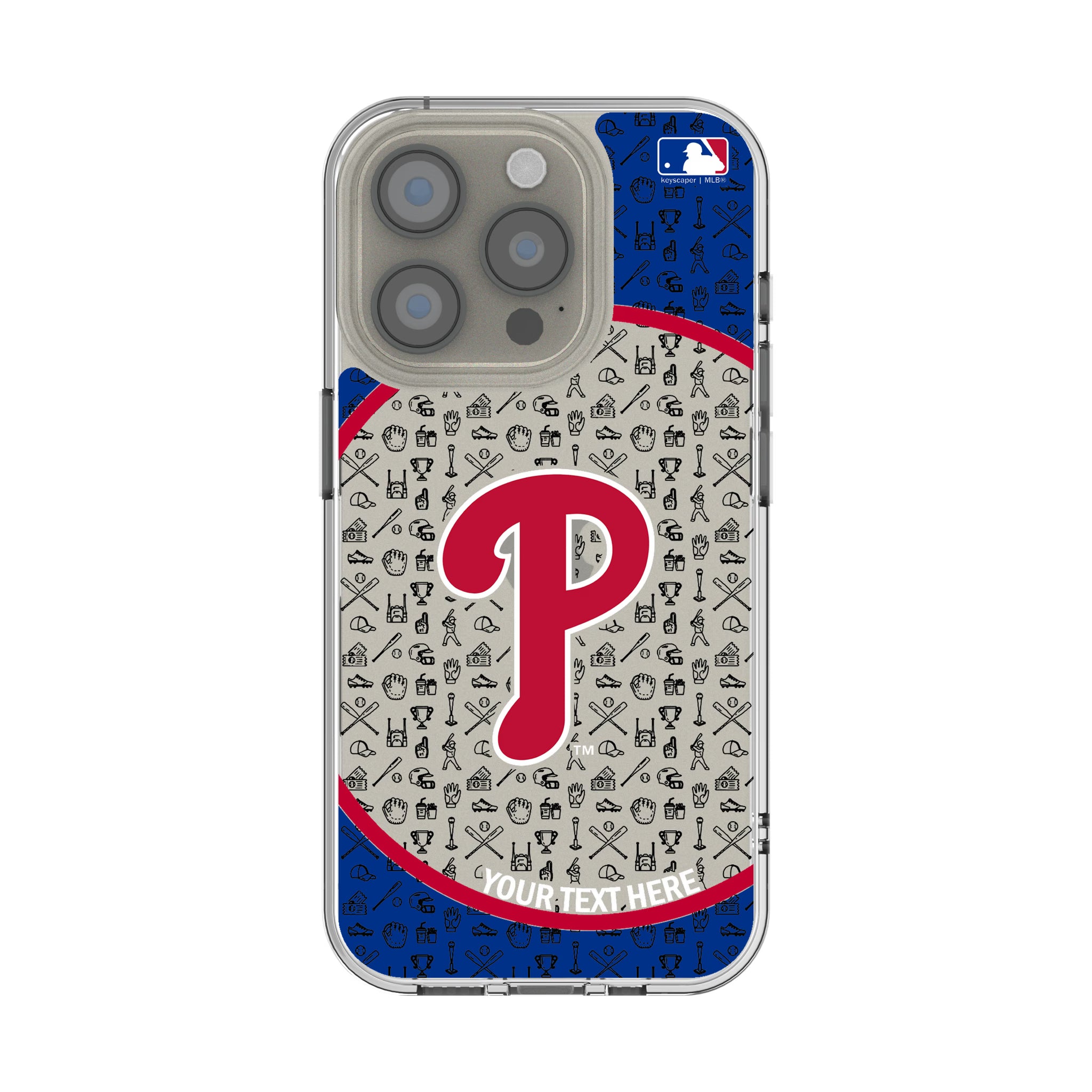 Philadelphia Phillies Personalized Circle iPhone Clear Phone Case for Apple iPhone