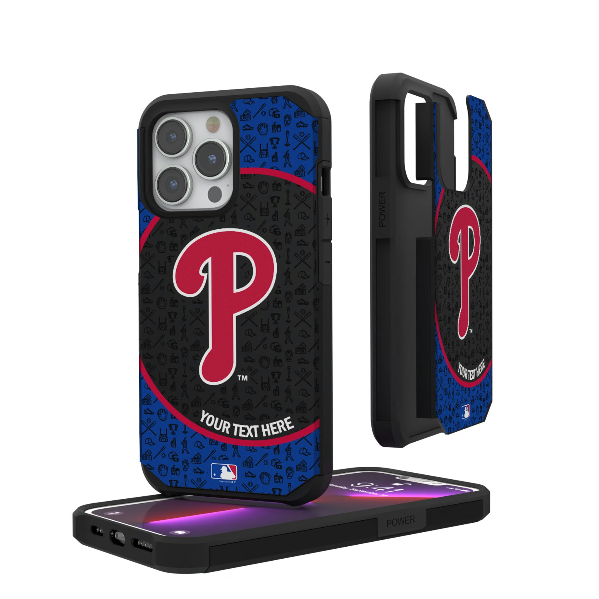 Philadelphia Phillies Personalized Circle iPhone Rugged Phone Case for Apple iPhone