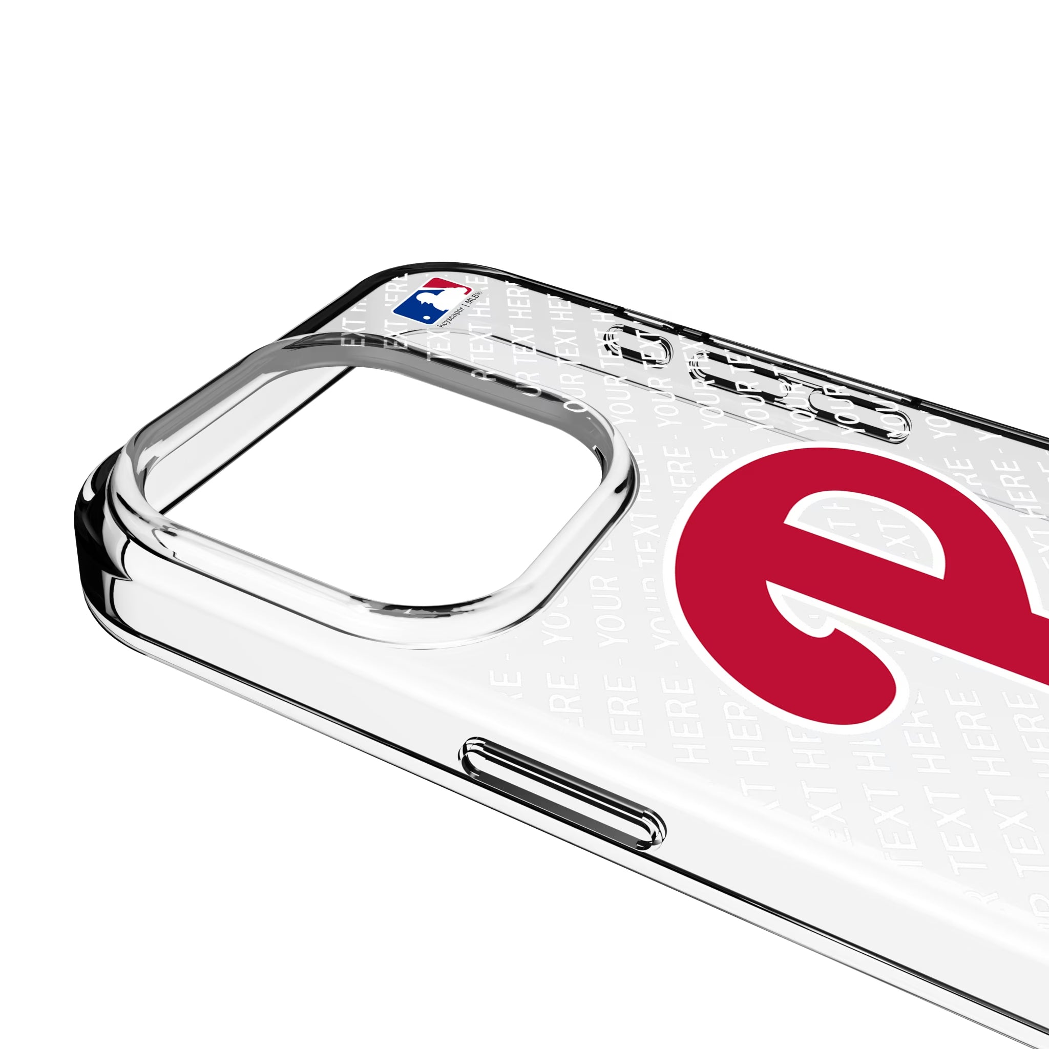 Philadelphia Phillies Personalized EndZone Plus iPhone Clear Phone Case for Apple iPhone - Detail