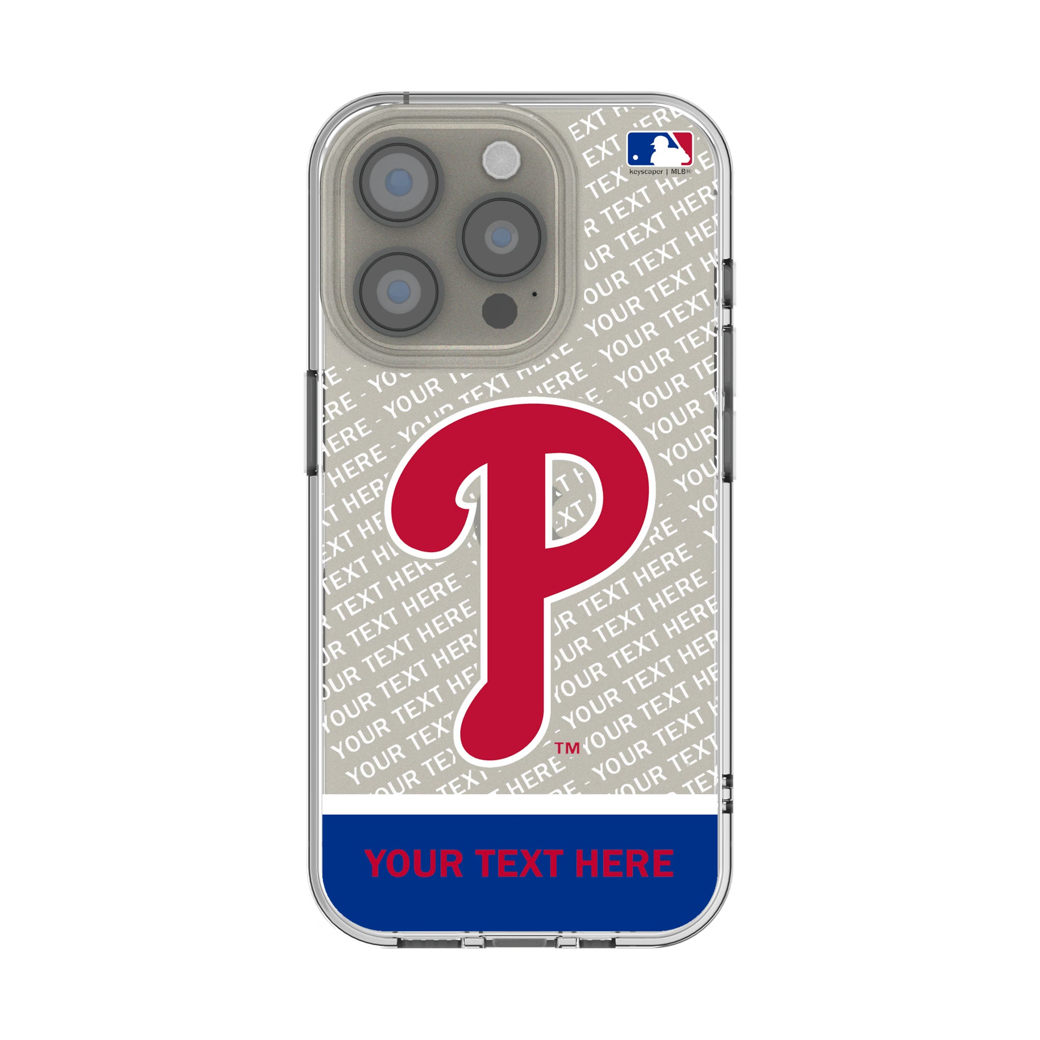 Philadelphia Phillies Personalized EndZone Plus iPhone Clear Phone Case for Apple iPhone