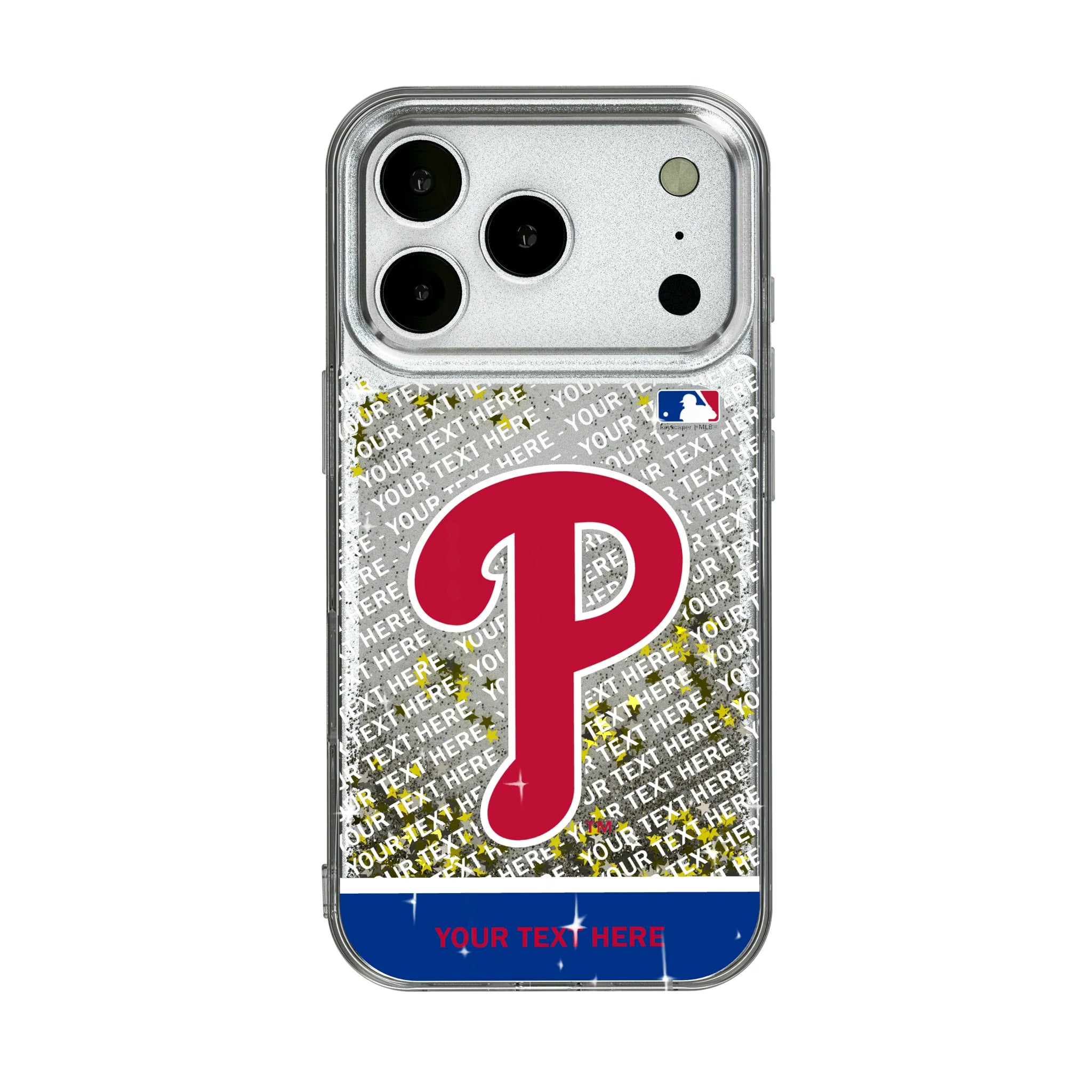 Philadelphia Phillies Personalized EndZone Plus iPhone Glitter Phone Case for Apple iPhone