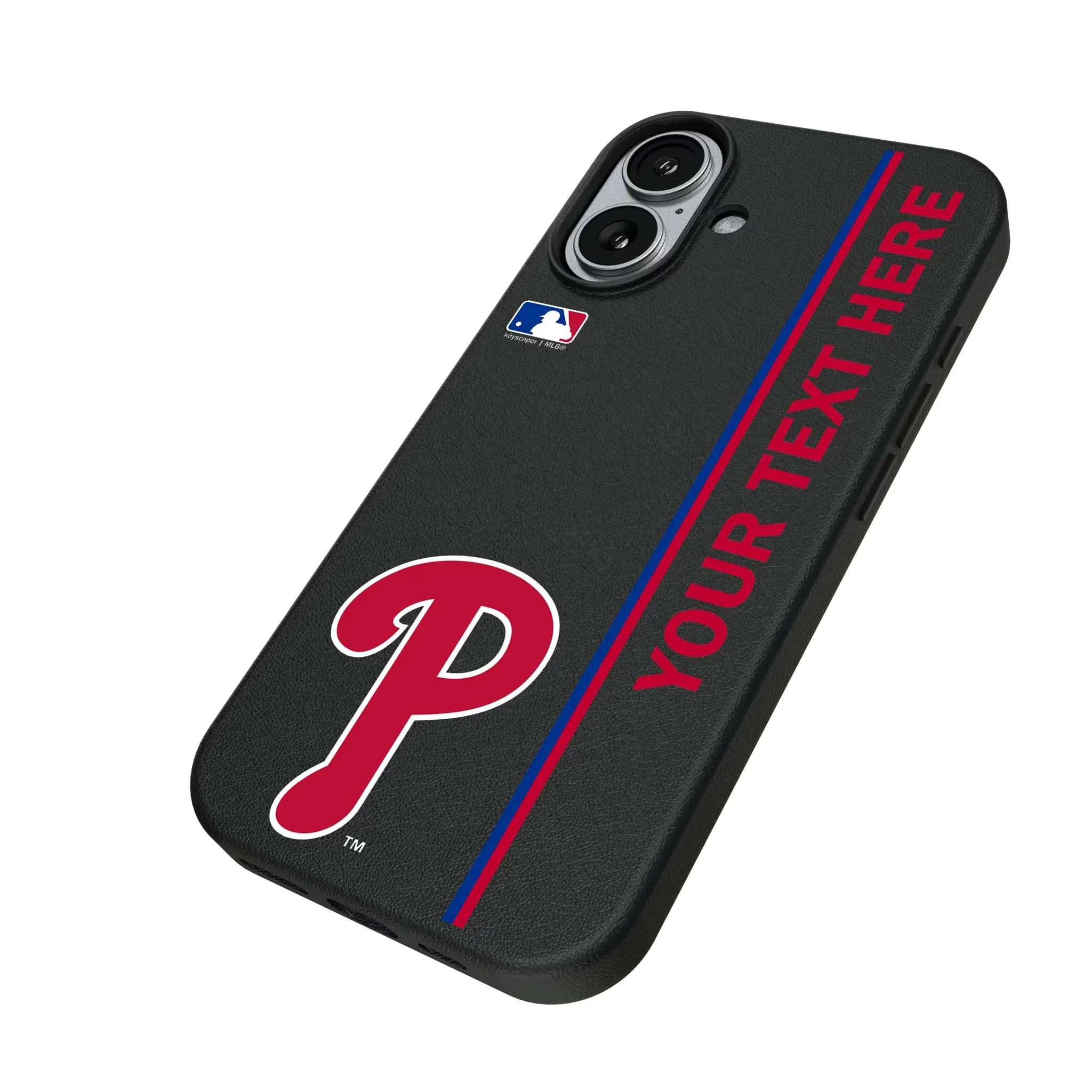 Philadelphia Phillies Personalized Sidebard iPhone MagSafe Compatible Phone Case for Apple iPhone - Isometric View#Device_iPhone 17