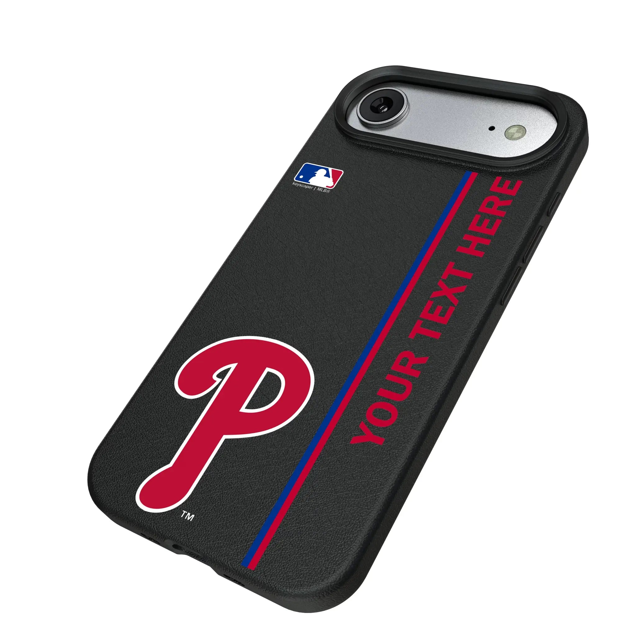 Philadelphia Phillies Personalized Sidebard iPhone MagSafe Compatible Phone Case for Apple iPhone - Isometric View#Device_iPhone Air