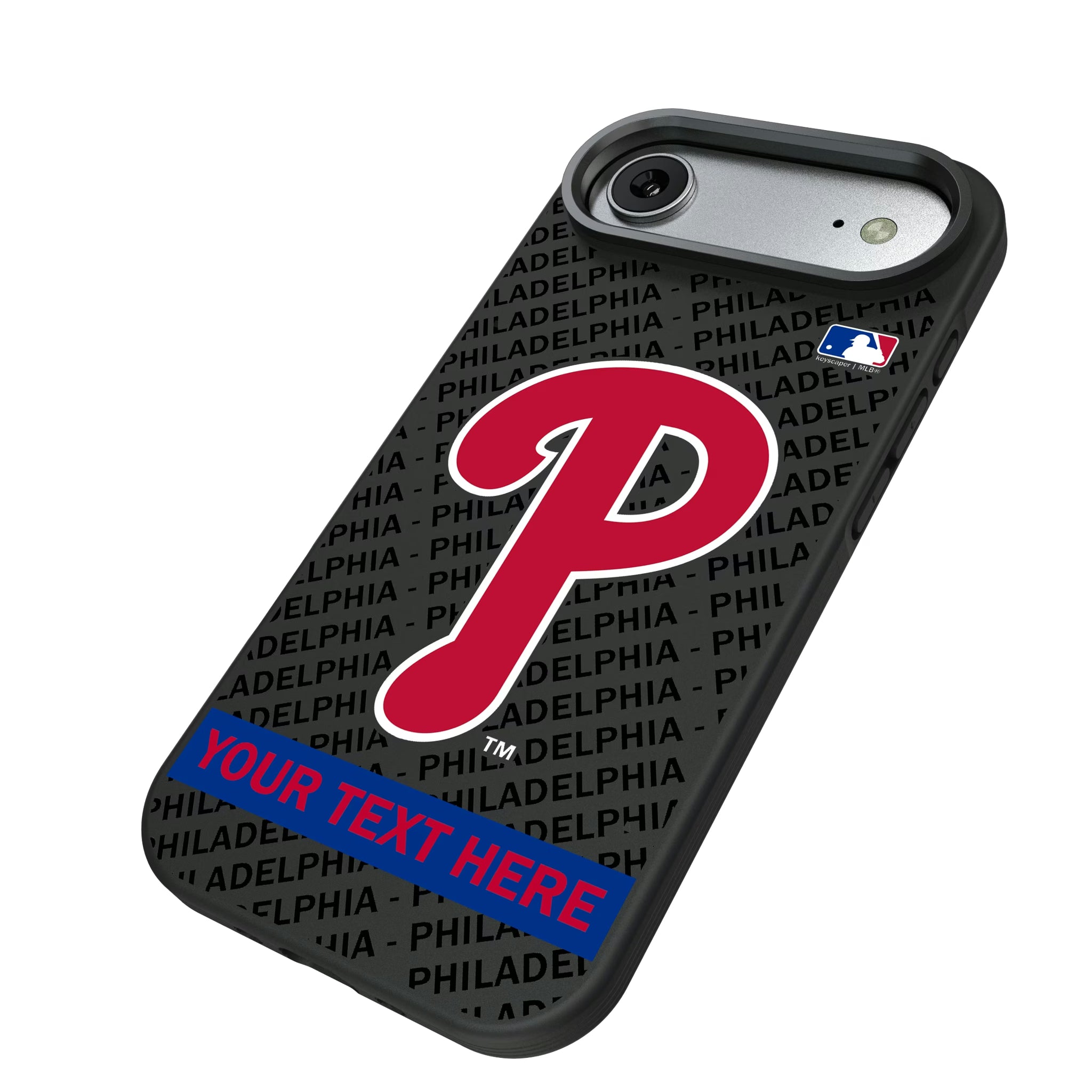Philadelphia Phillies Personalized Tilt iPhone Bump Phone Case for Apple iPhone - Isometric View#Device_iPhone Air