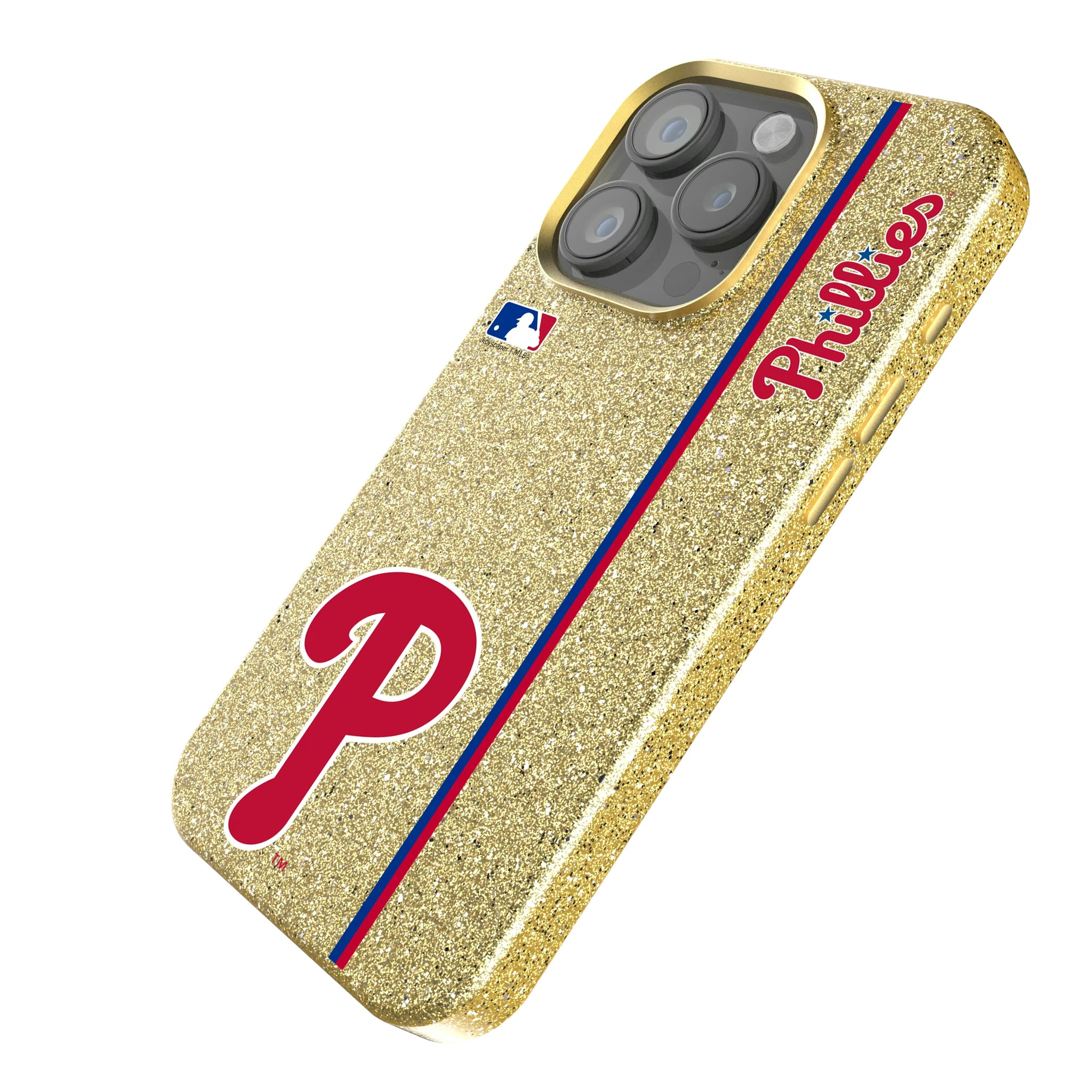 Philadelphia Phillies Sidebar iPhone Bling Phone Case for Apple iPhone - Isometric View