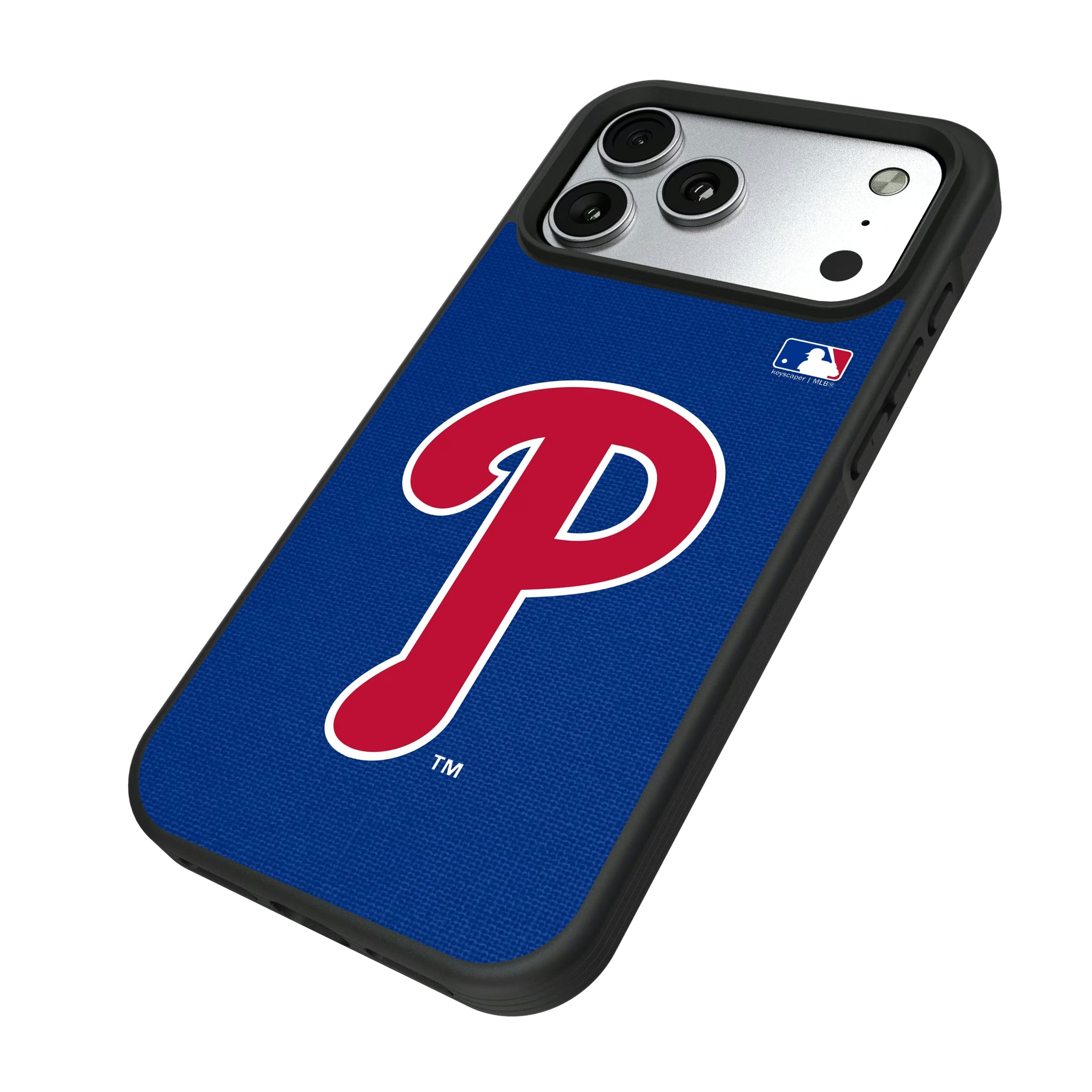 Philadelphia Phillies Solid iPhone Bump Phone Case for Apple iPhone - Isometric View#Device_iPhone 17 Pro Max