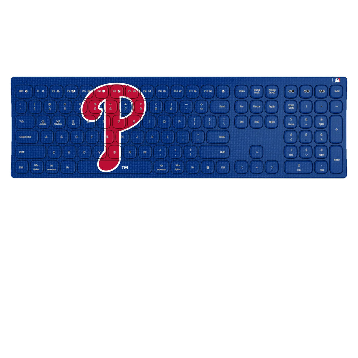 Philadelphia Phillies Solid KKB605 Curved Wireless Keyboard