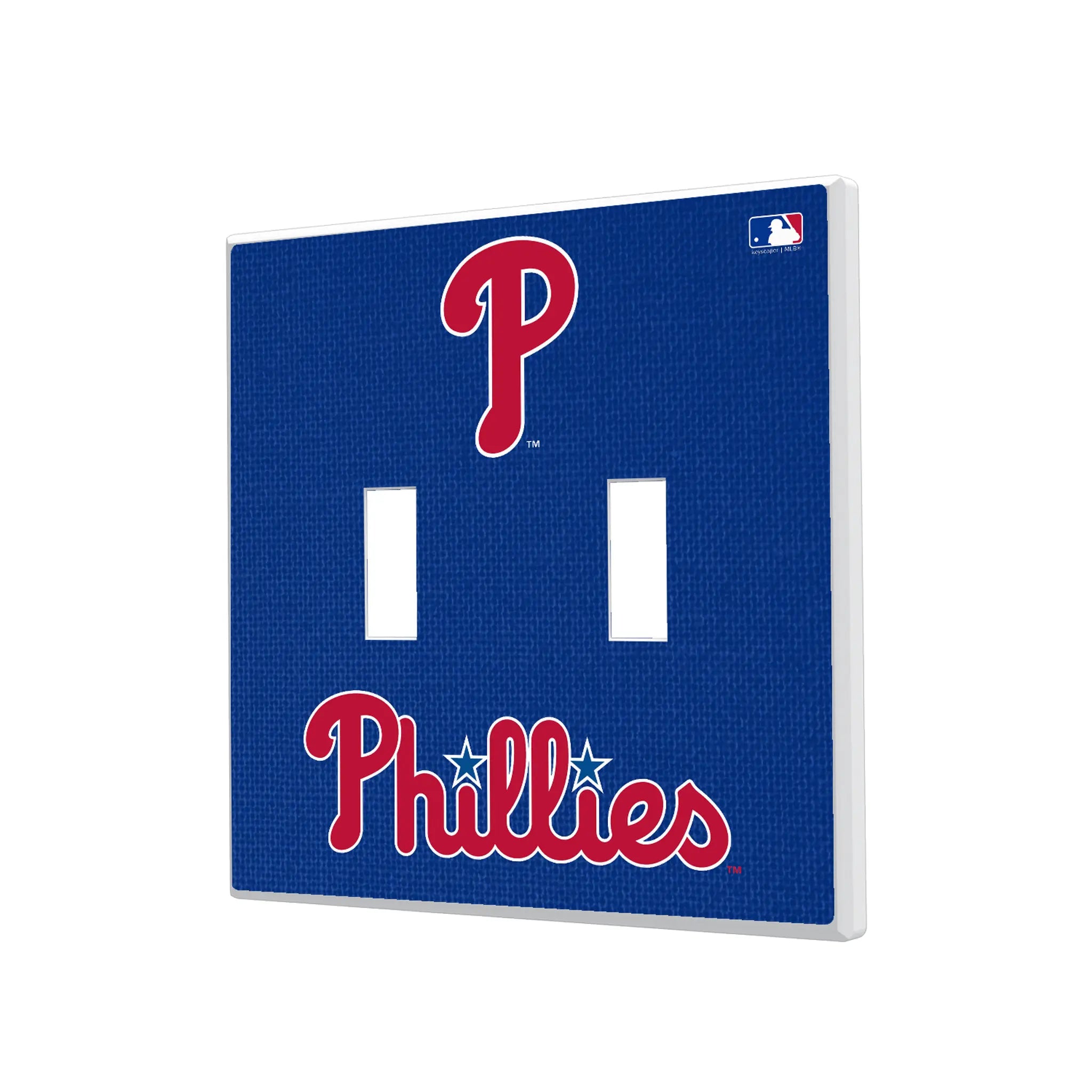 Philadelphia Phillies Solid Hidden-Screw Light Switch Plate#Style_Double Toggle