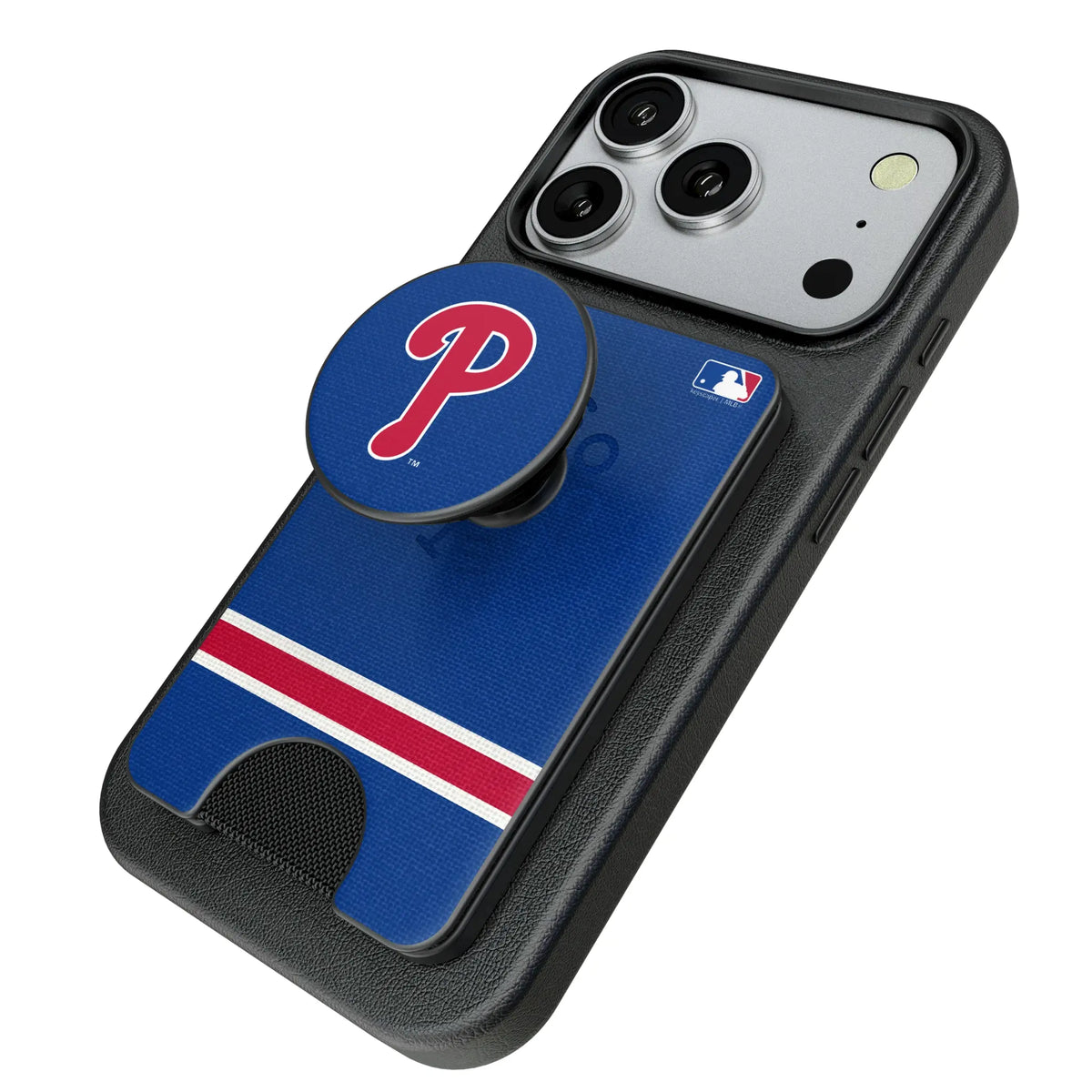 Philadelphia Phillies Stripe Popsockets Wallet Magnetic - Isometric View