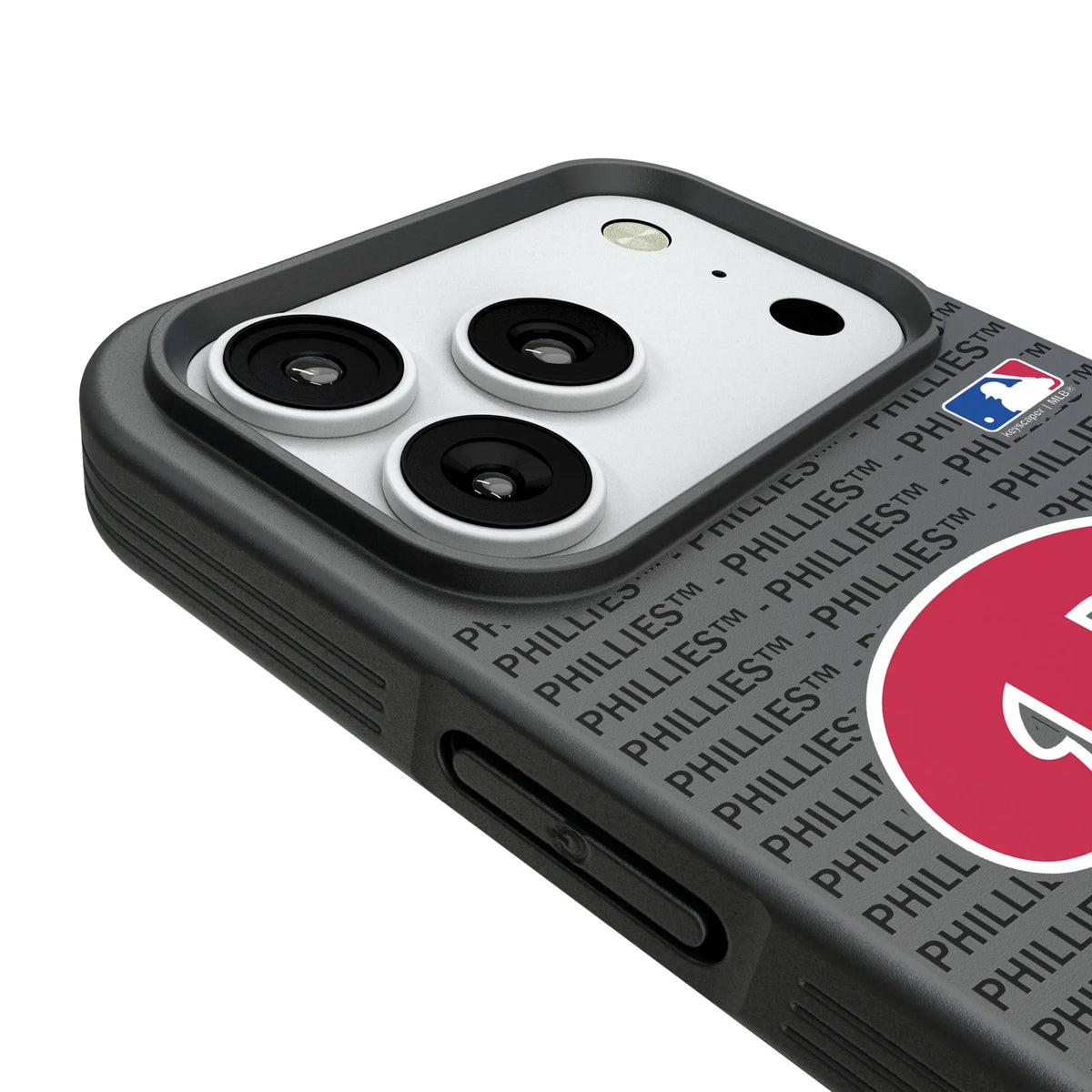 Philadelphia Phillies Text Backdrop iPhone Bump Phone Case for Apple iPhone - Detail#Device_iPhone 18 Pro