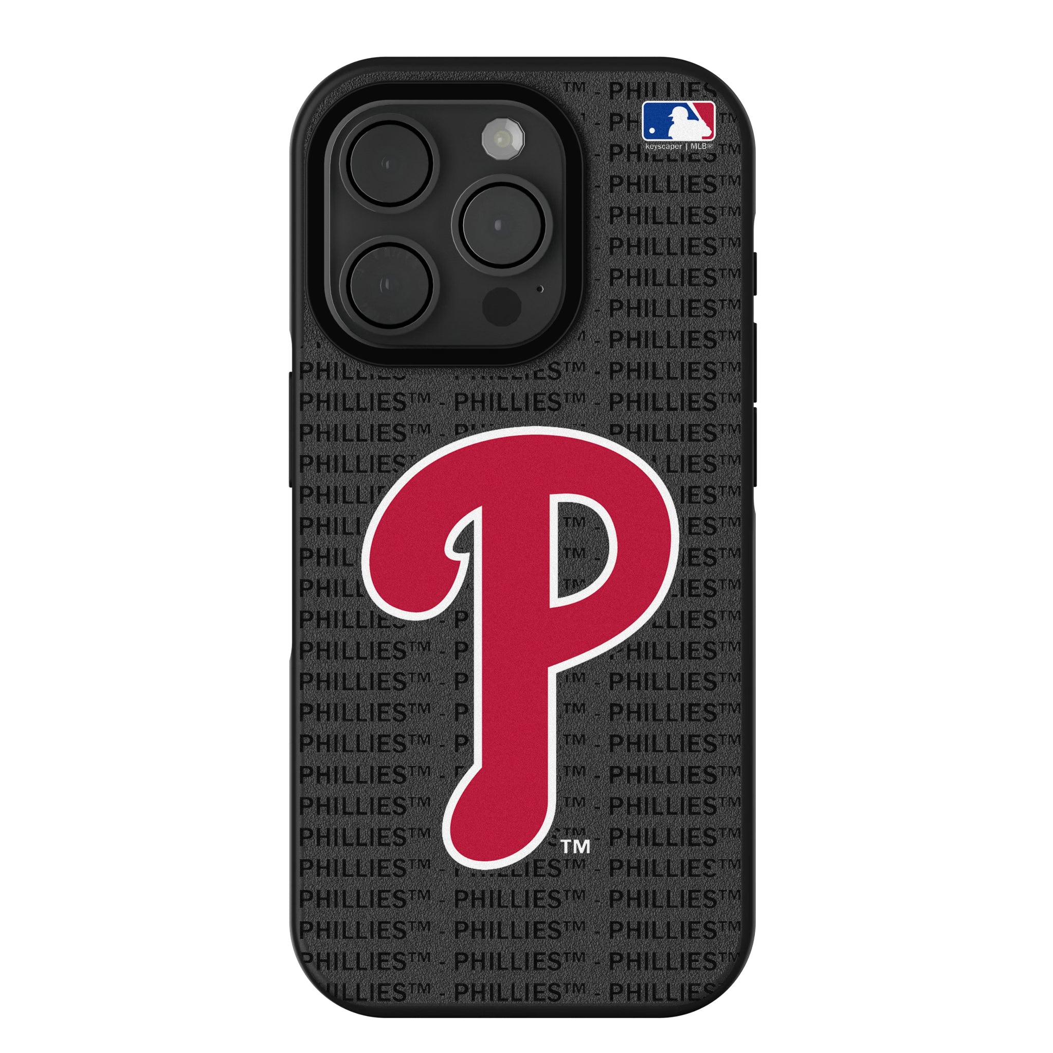 Philadelphia Phillies Text Backdrop iPhone Bump Phone Case for Apple iPhone