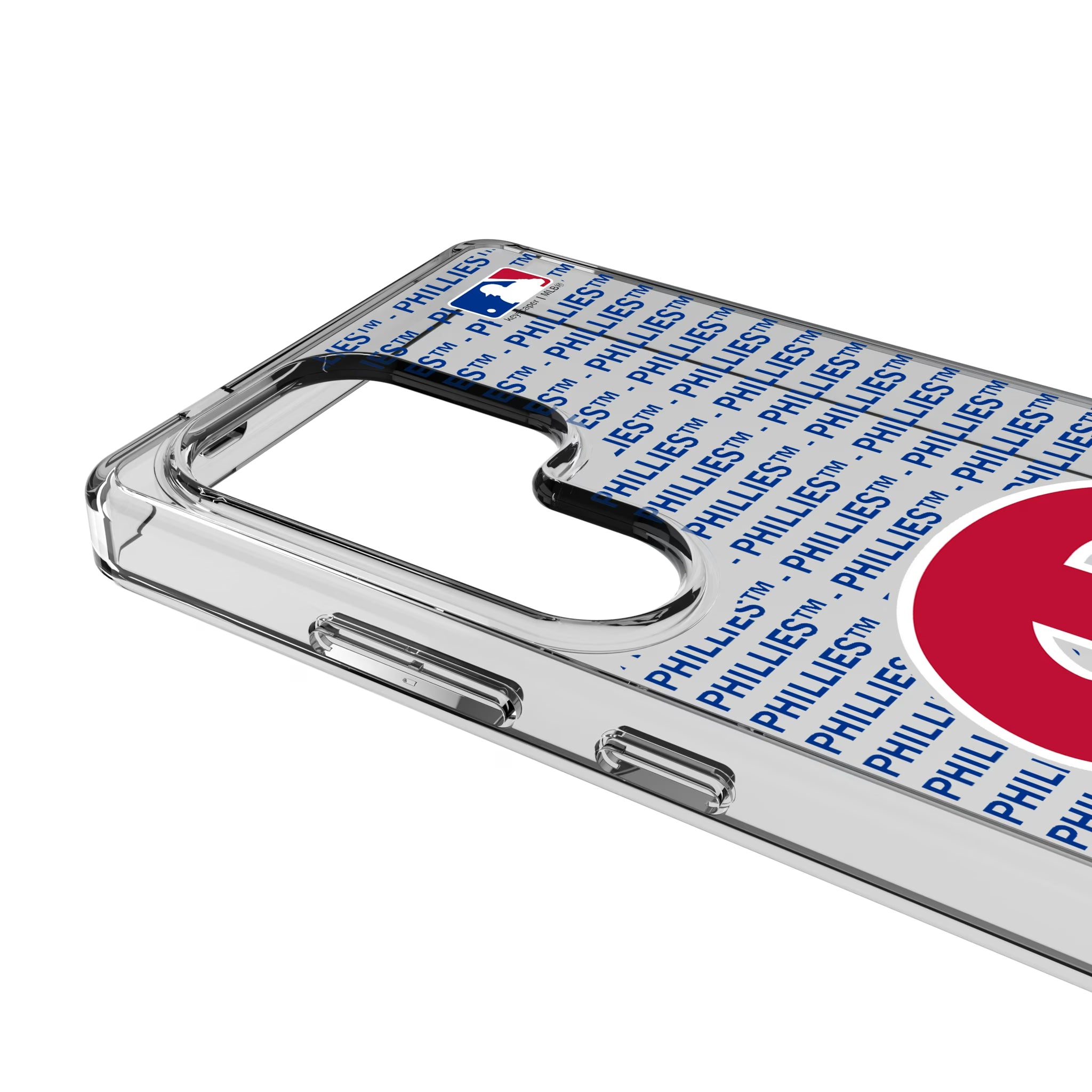 Philadelphia Phillies Text Backdrop Galaxy Clear Phone Case for Samsung Galaxy - Detail