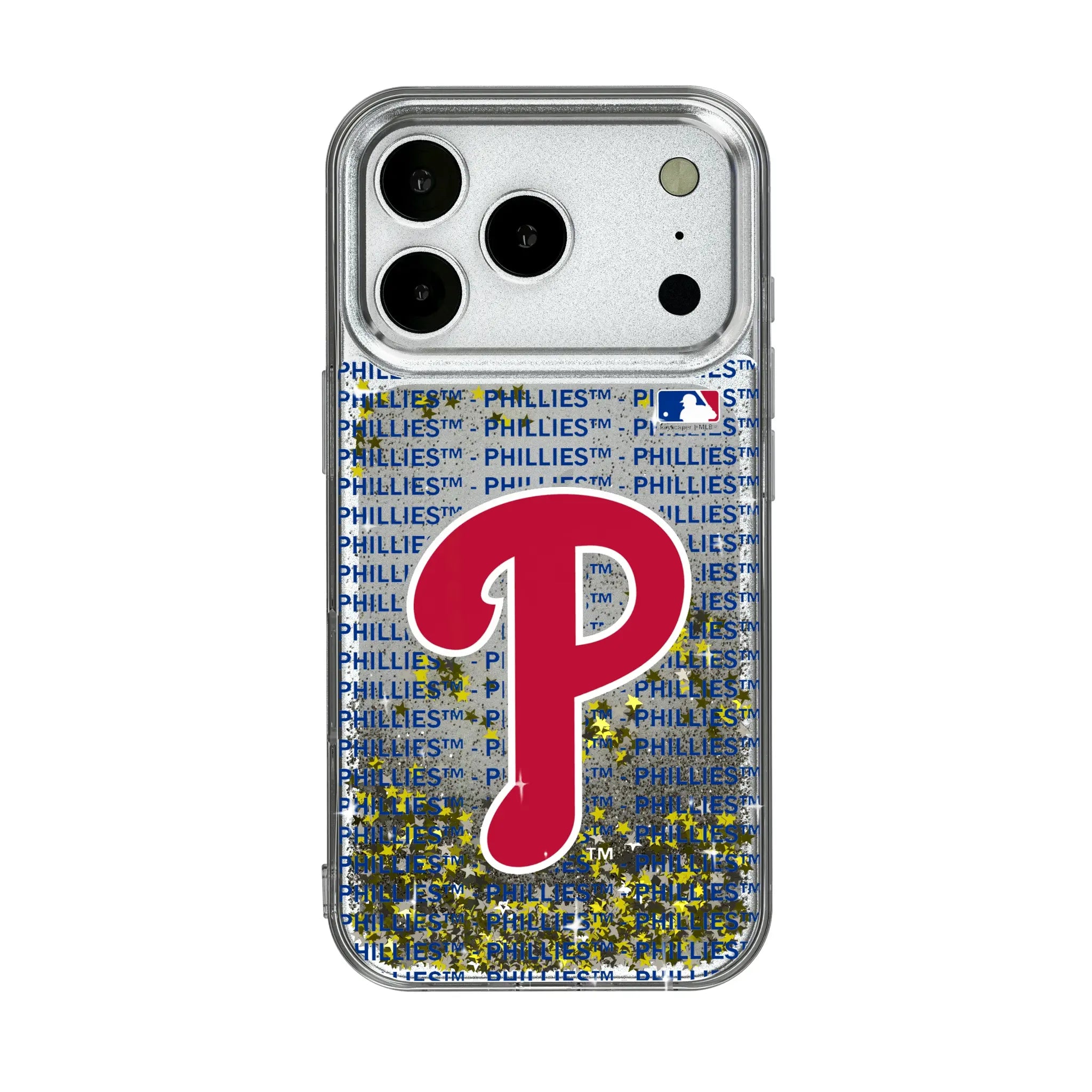 Philadelphia Phillies Text Backdrop iPhone Glitter Phone Case for Apple iPhone