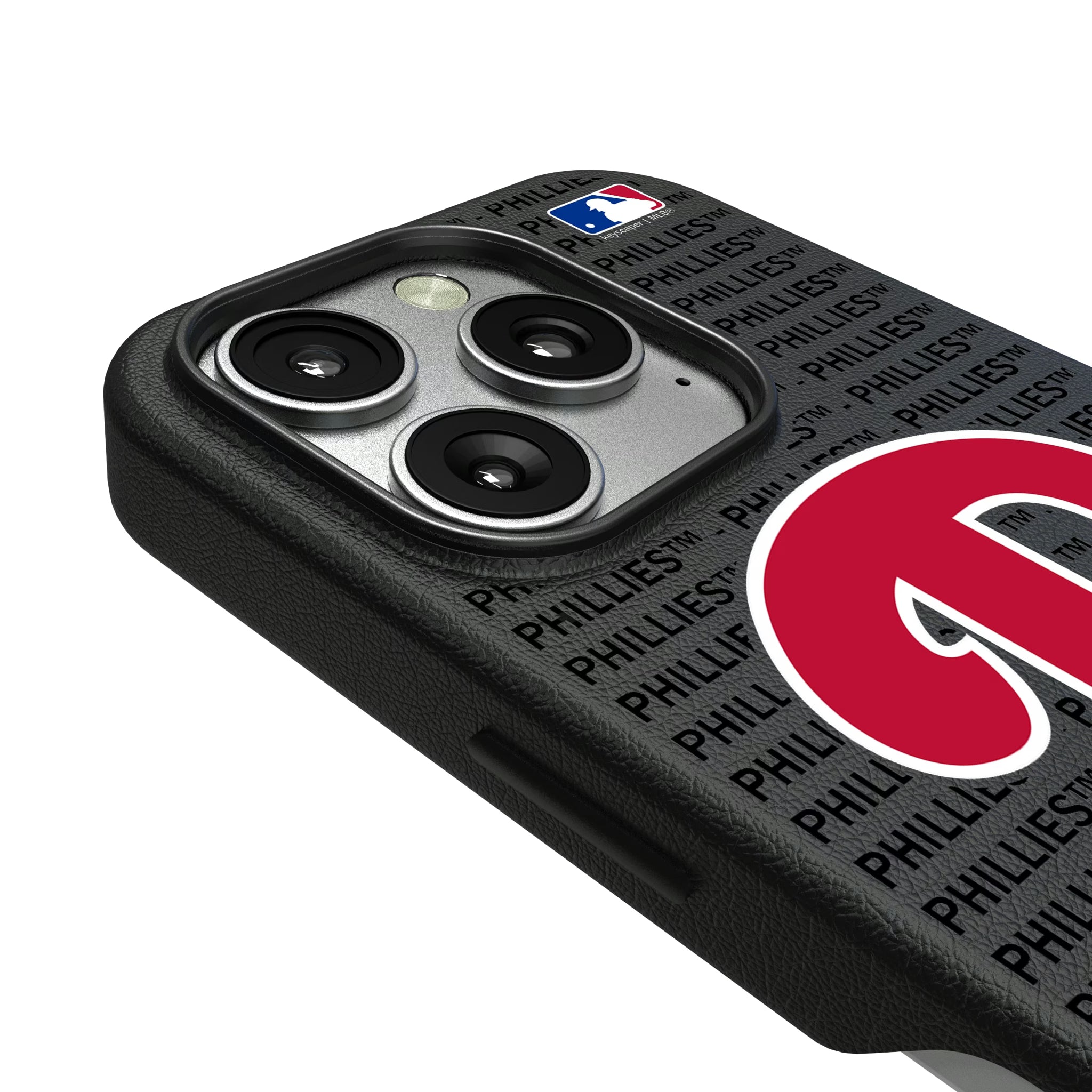 Philadelphia Phillies Text Backdrop iPhone MagSafe Compatible Phone Case for Apple iPhone - Detail