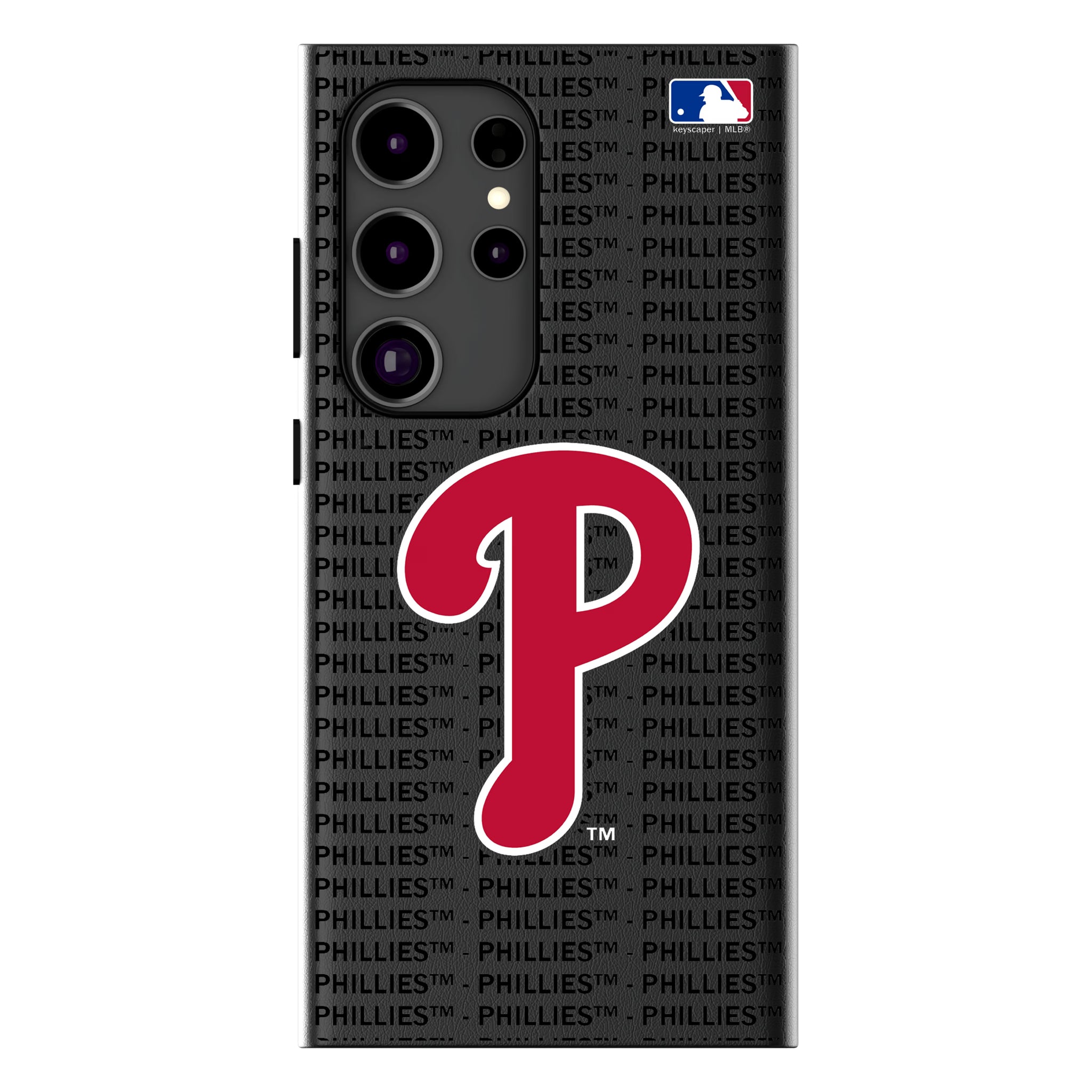 Philadelphia Phillies Text Backdrop Galaxy MagSafe Compatible Phone Case for Samsung Galaxy