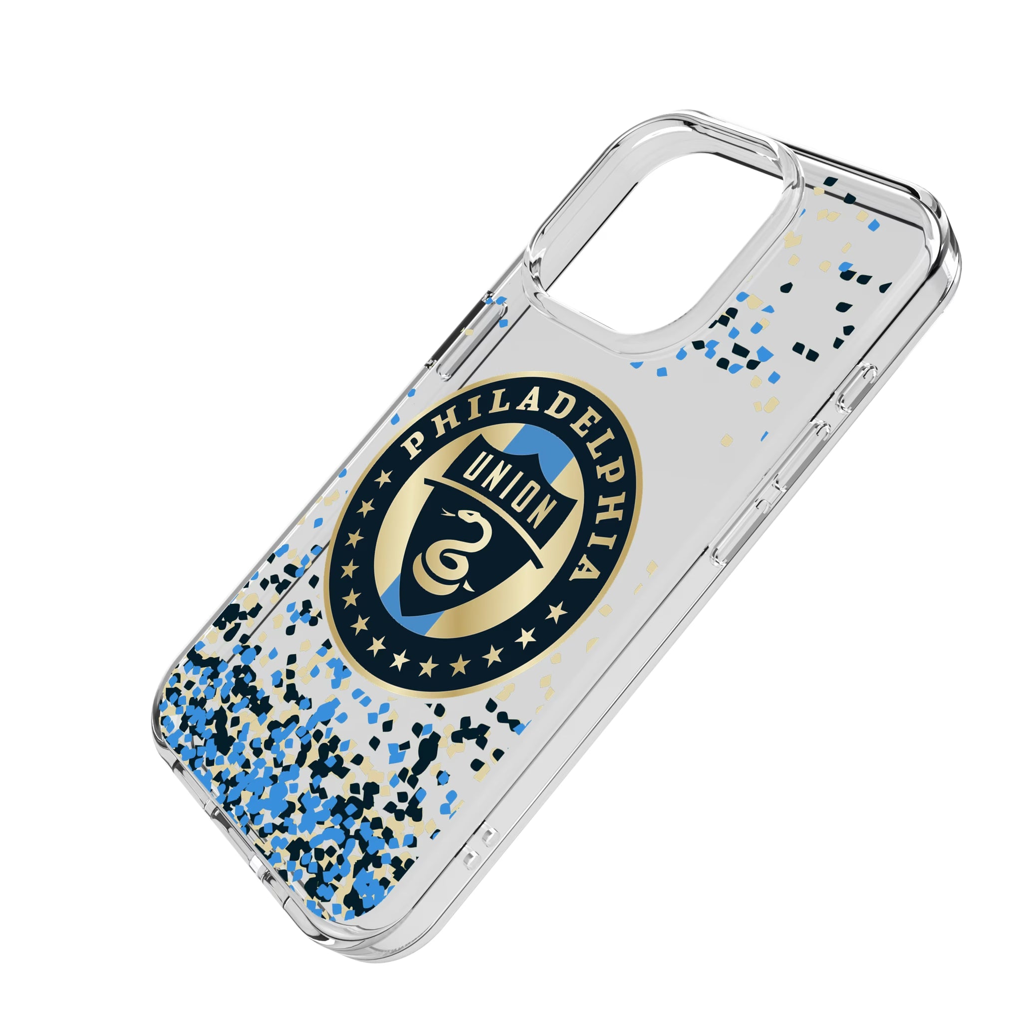 Philadelphia Union Confetti iPhone Clear Phone Case for Apple iPhone - Isometric View