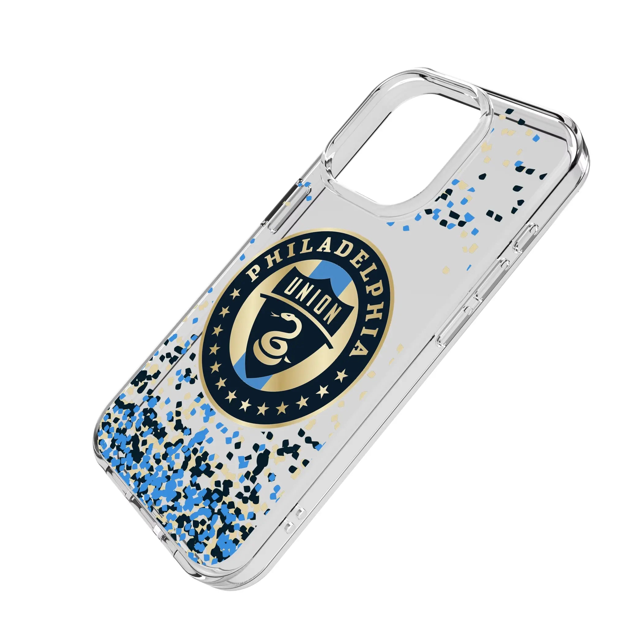 Philadelphia Union Confetti iPhone Clear Phone Case for Apple iPhone - Isometric View