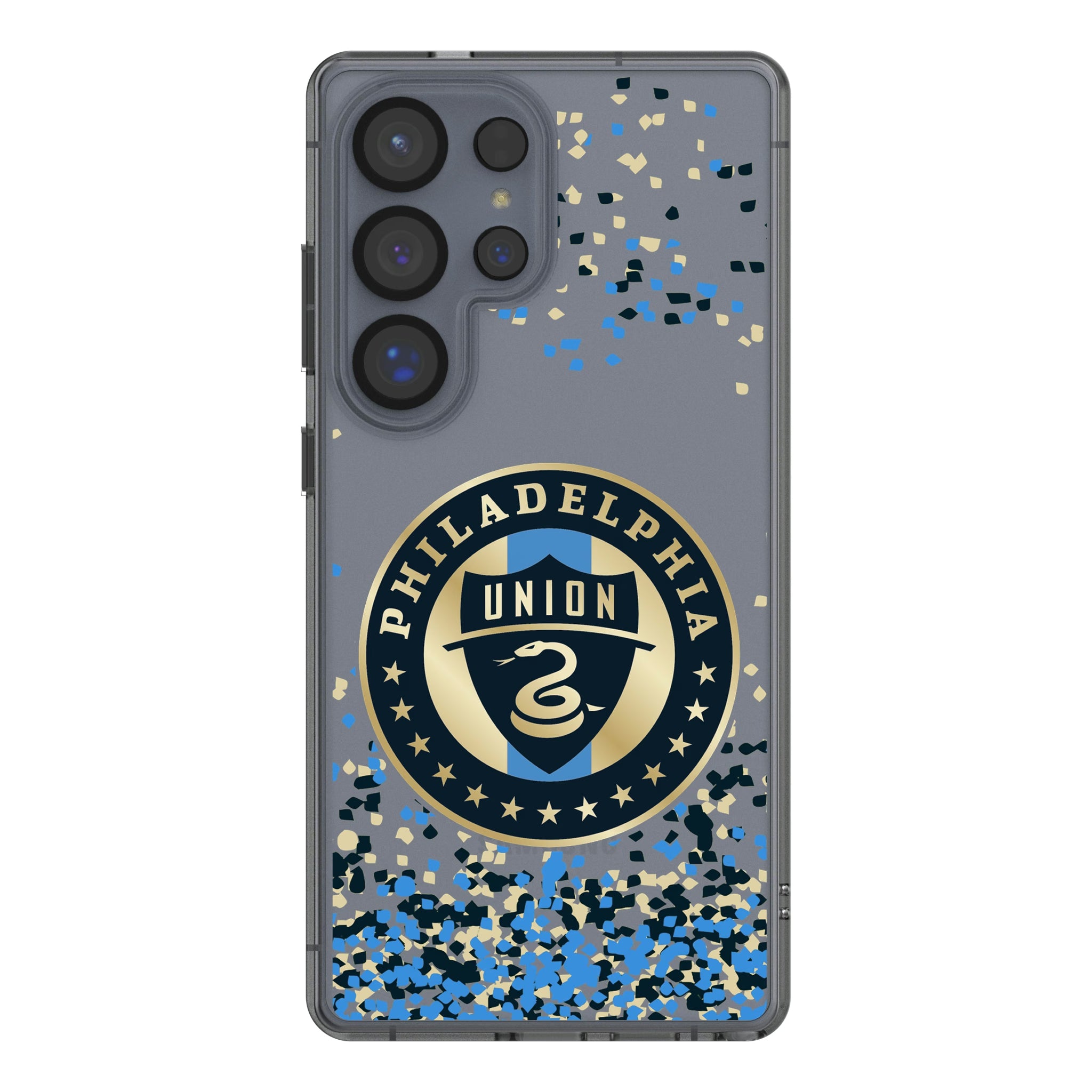 Philadelphia Union Confetti Galaxy Clear Phone Case for Samsung Galaxy