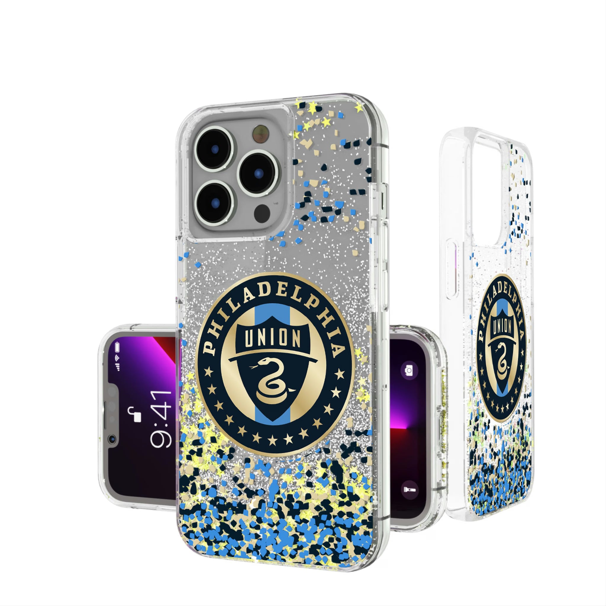 Philadelphia Union Confetti iPhone Glitter Phone Case for Apple iPhone