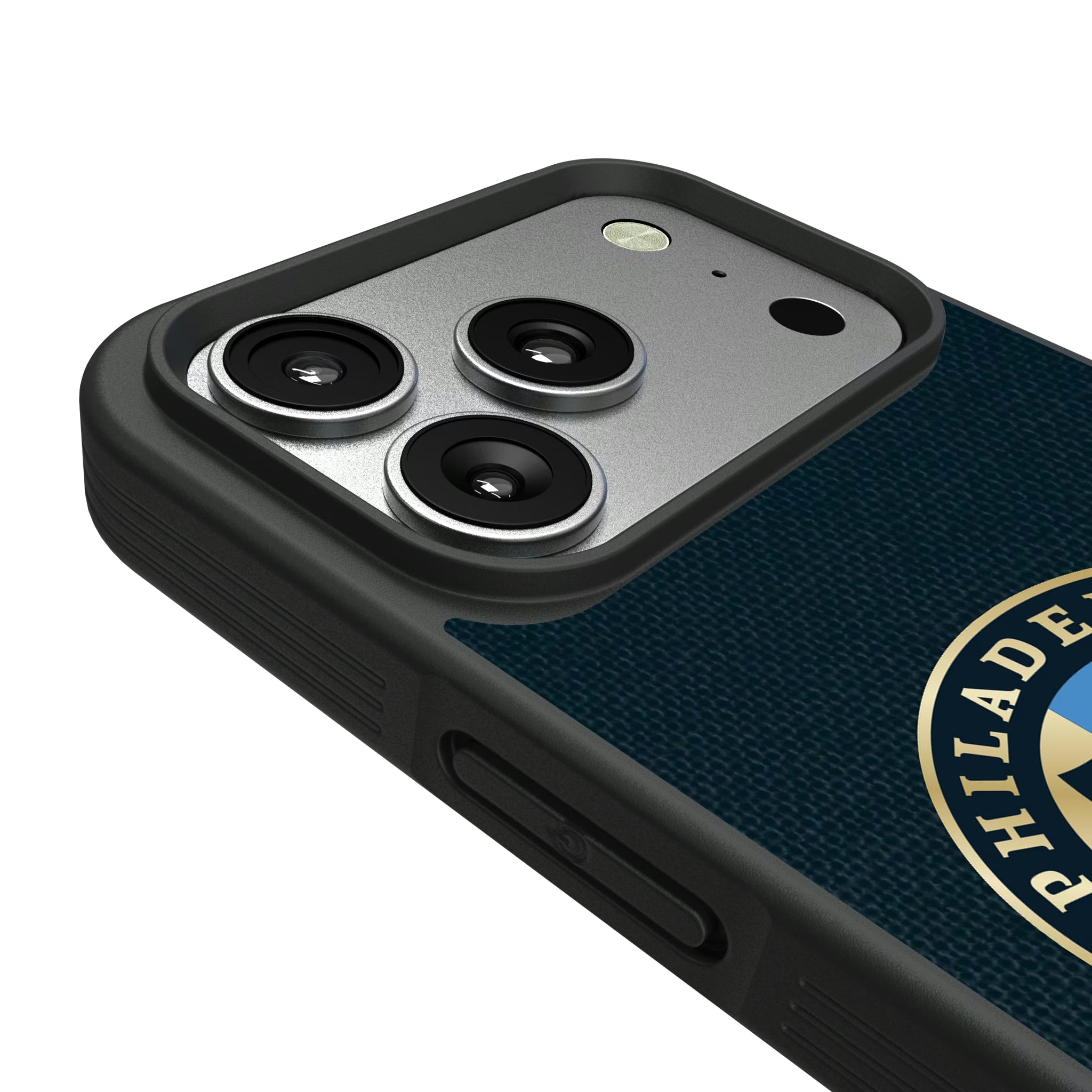 Philadelphia Union Diagonal Stripe iPhone Bump Phone Case for Apple iPhone - Detail#Device_iPhone 17 Pro