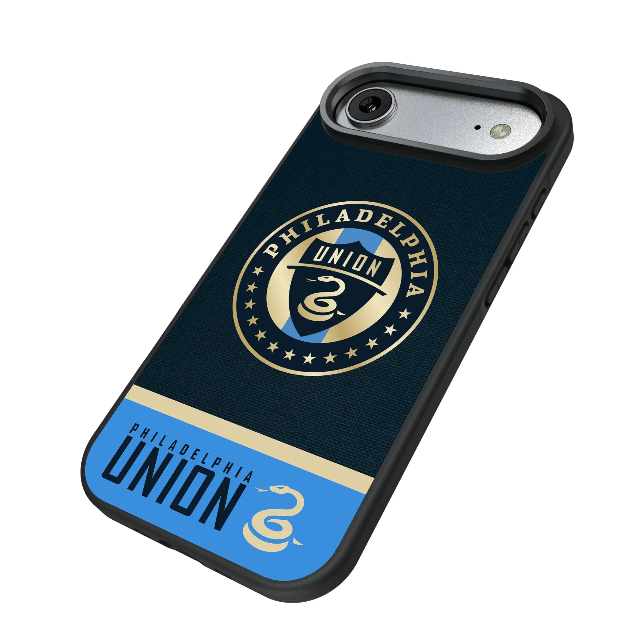 Philadelphia Union Endzone Solid iPhone Bump Phone Case for Apple iPhone - Isometric View#Device_iPhone Air