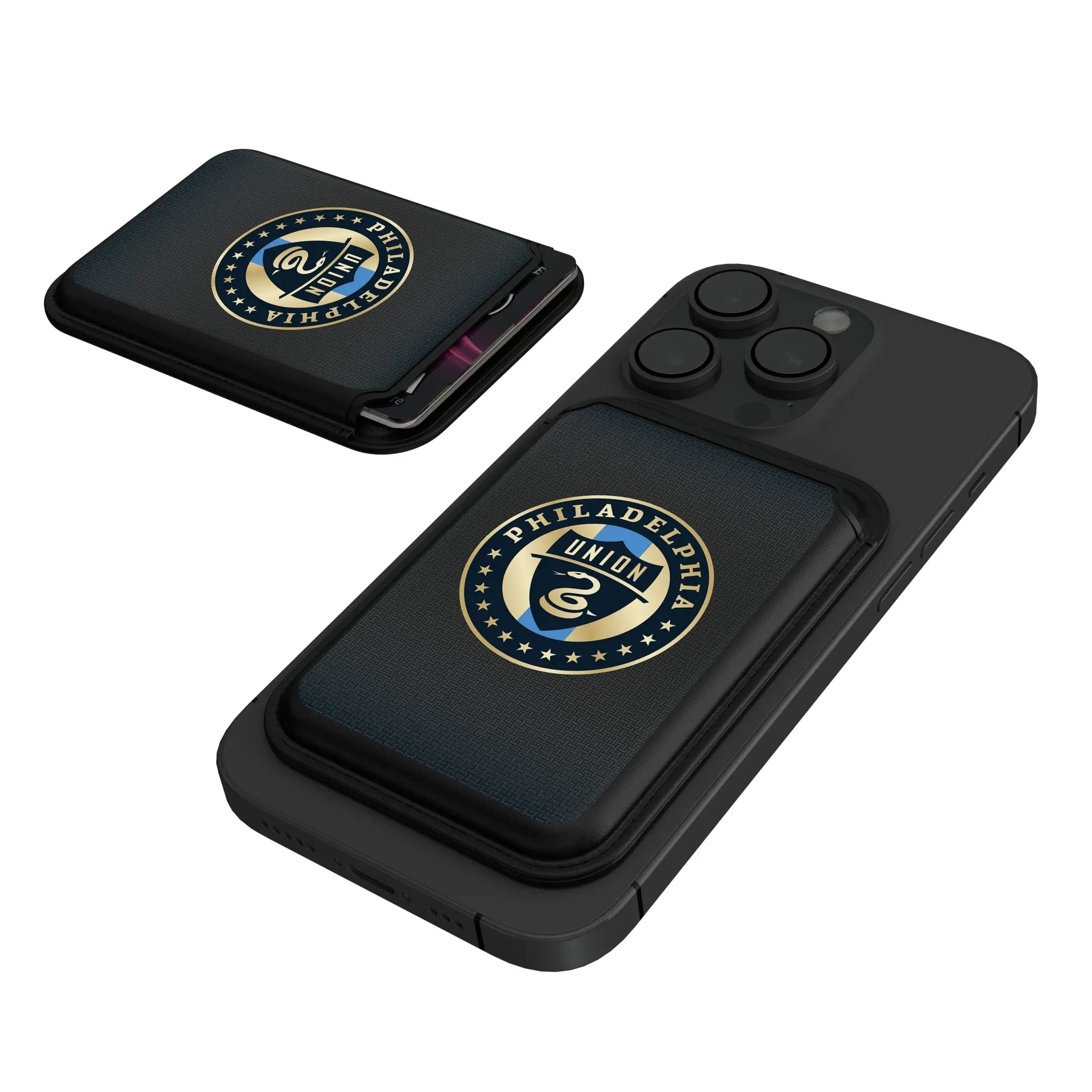 Philadelphia Union Linen Black Magnetic Credit Card Wallet