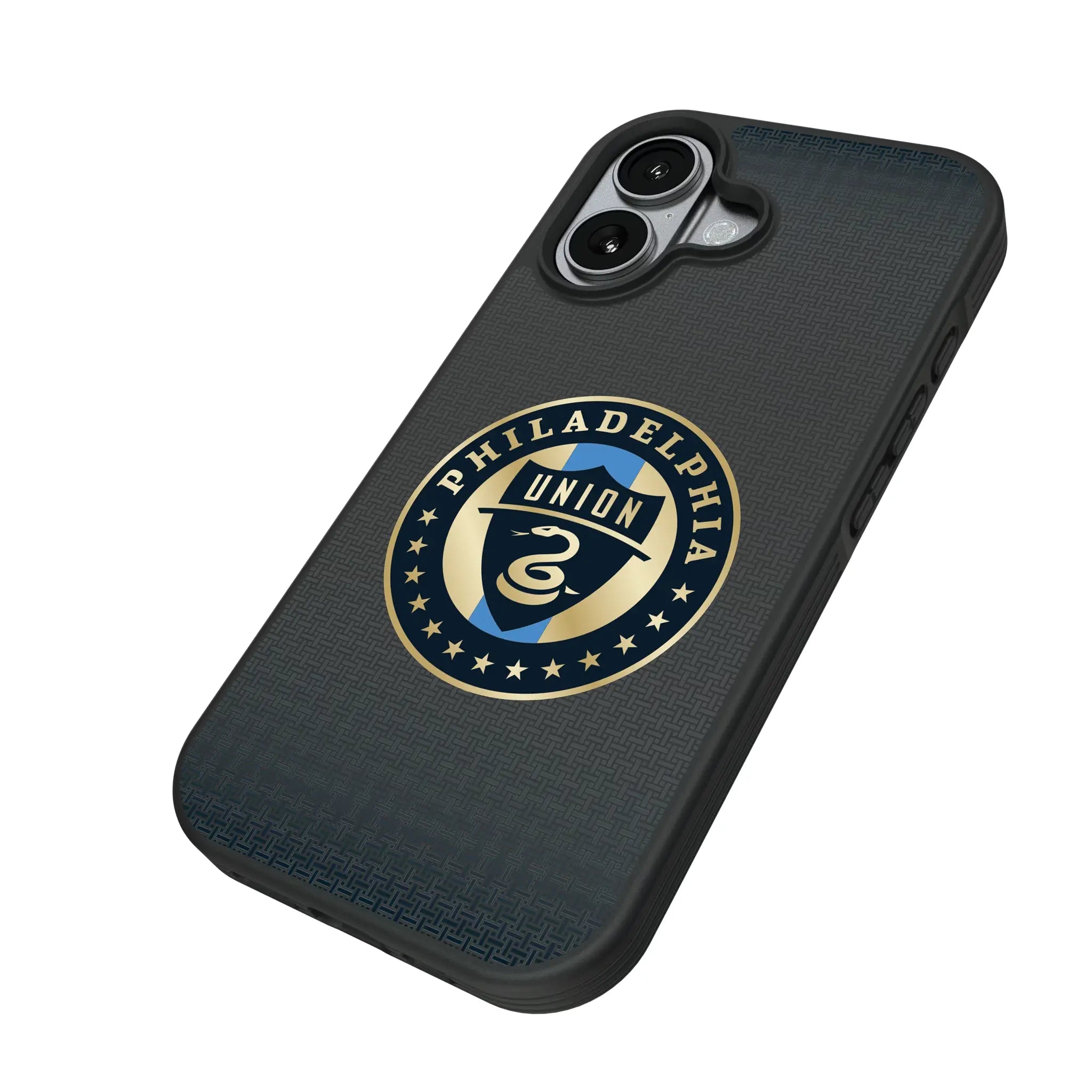 Philadelphia Union Linen iPhone Bump Phone Case for Apple iPhone - Isometric View#Device_iPhone 17