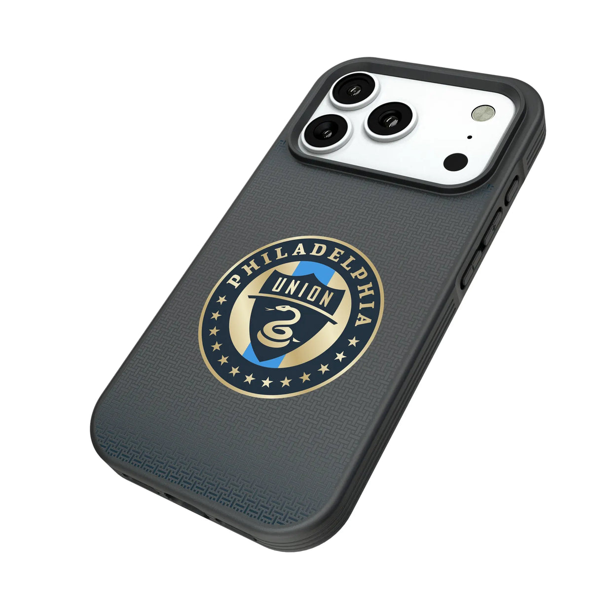 Philadelphia Union Linen iPhone Bump Phone Case for Apple iPhone - Isometric View#Device_iPhone 18 Pro