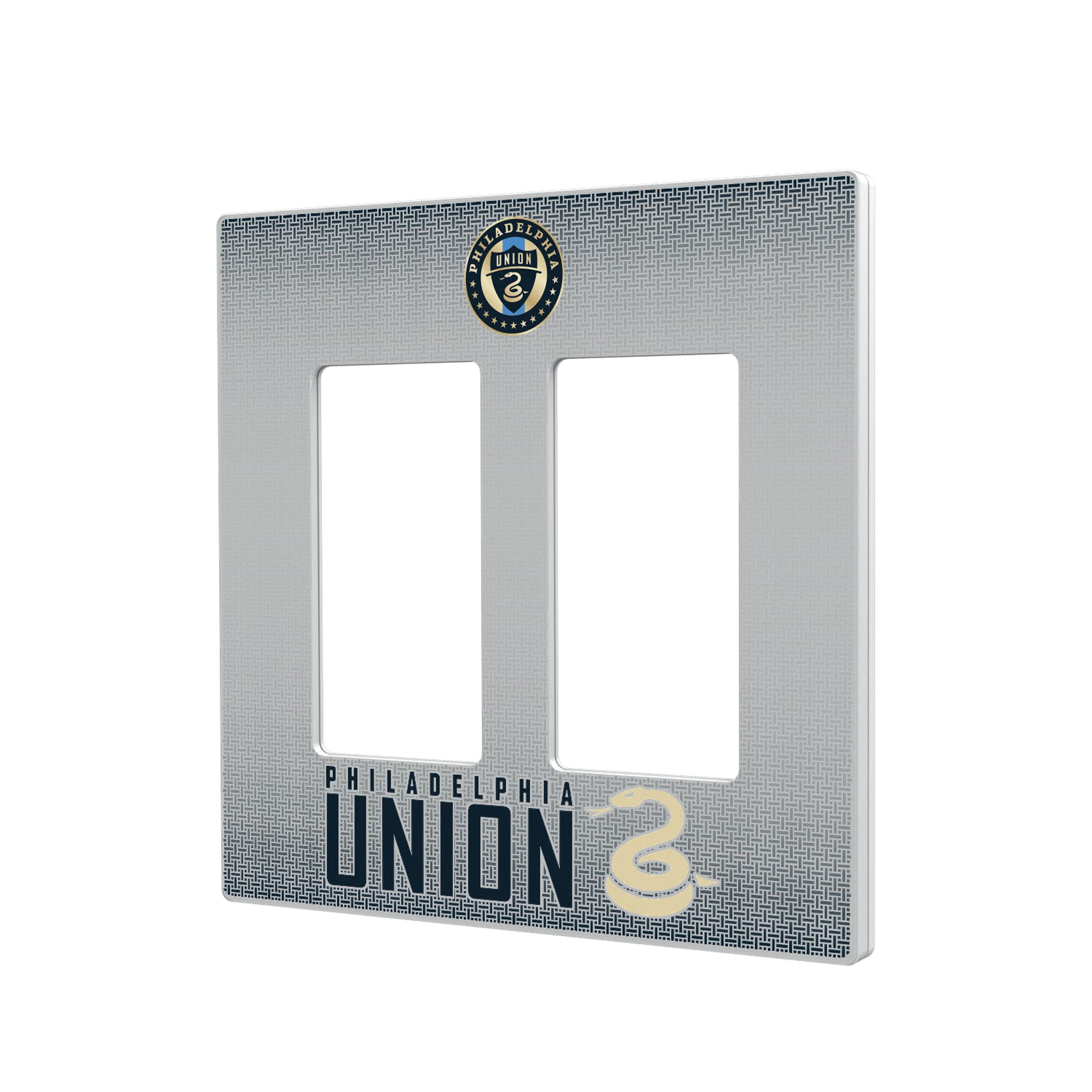Philadelphia Union Linen Hidden-Screw Light Switch Plate#Style_Double Rocker