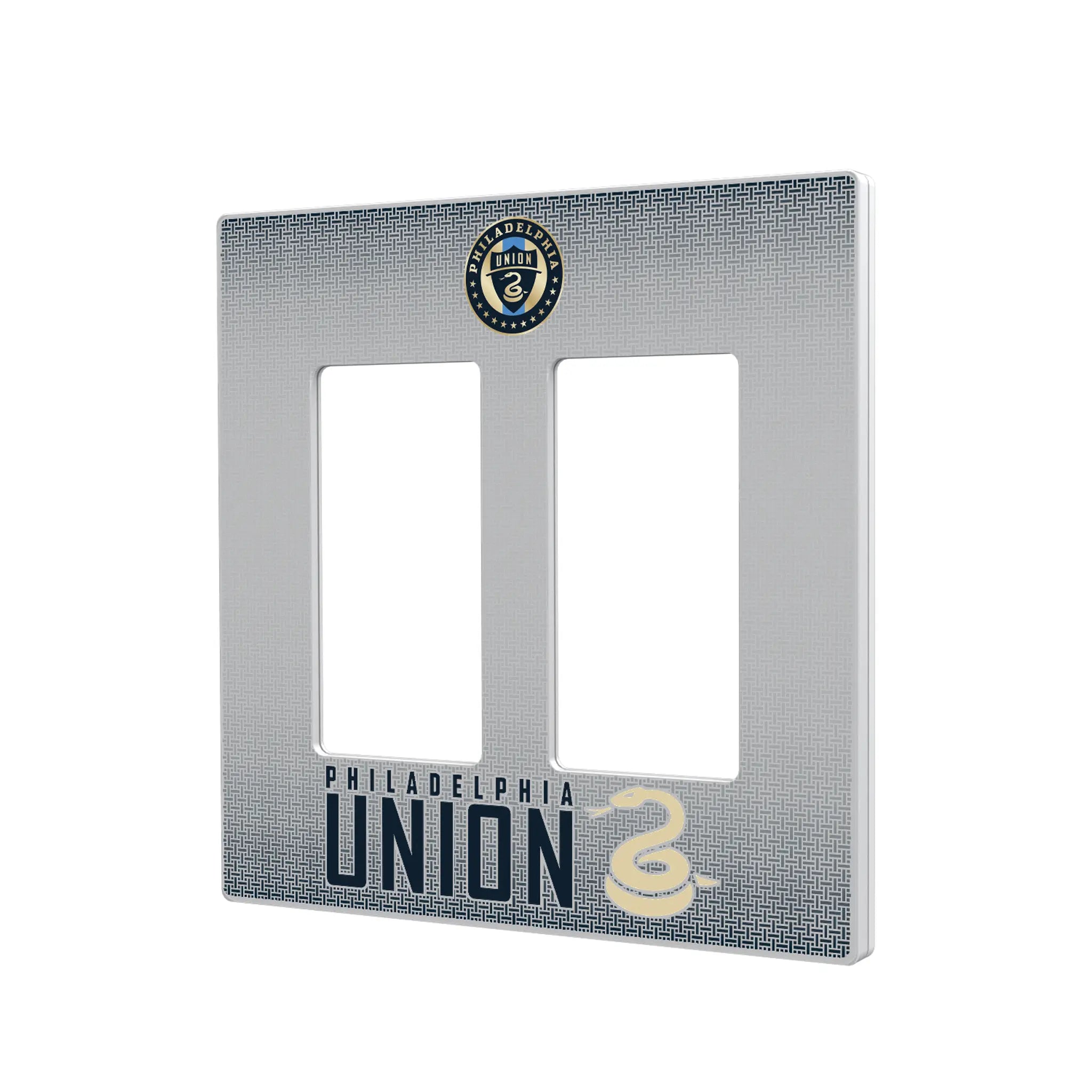 Philadelphia Union Linen Hidden-Screw Light Switch Plate#Style_Double Rocker