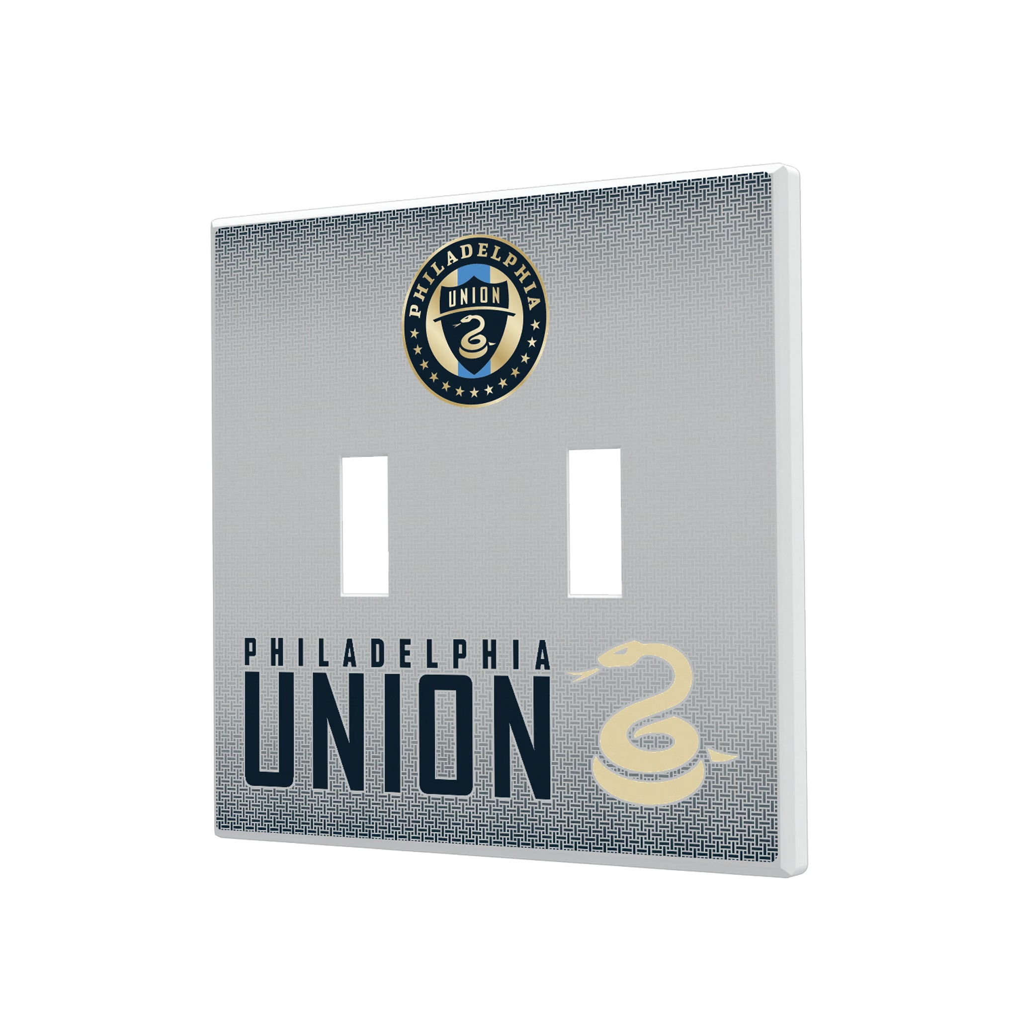 Philadelphia Union Linen Hidden-Screw Light Switch Plate#Style_Double Toggle