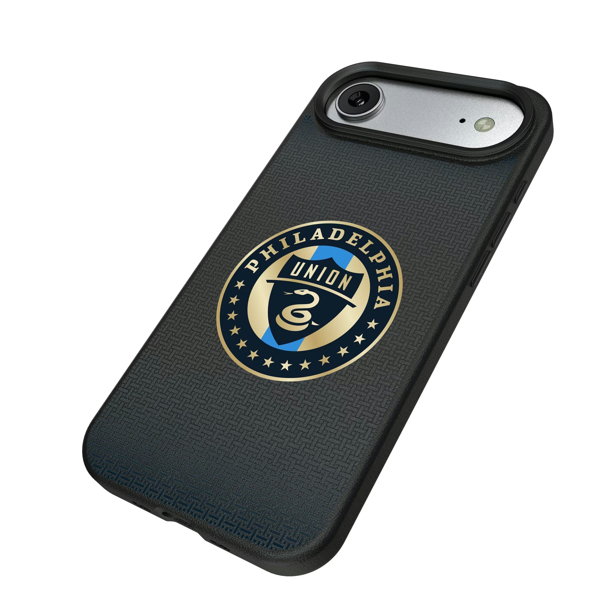 Philadelphia Union Linen iPhone MagSafe Compatible Phone Case for Apple iPhone - Isometric View#Device_iPhone Air