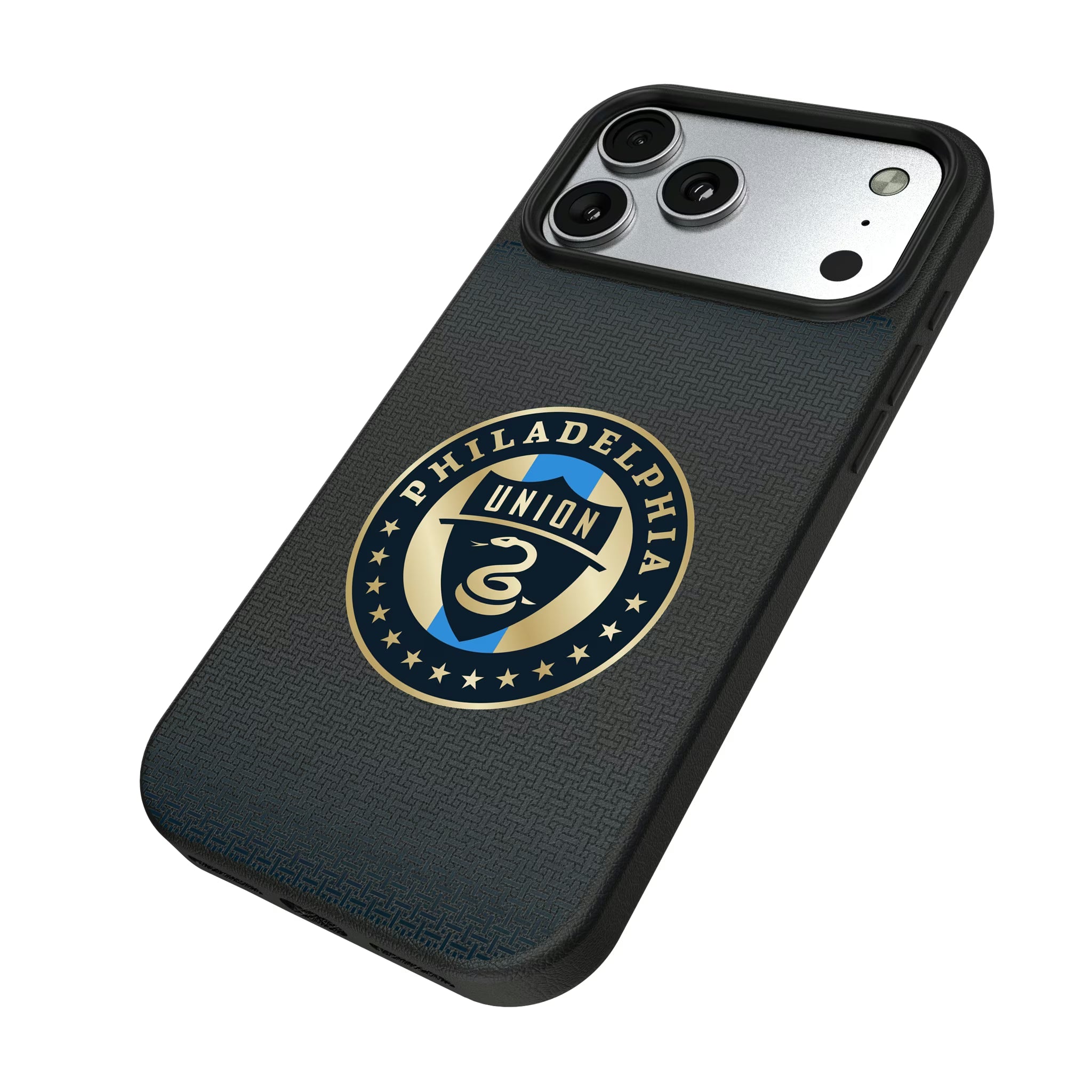 Philadelphia Union Linen iPhone MagSafe Compatible Phone Case for Apple iPhone - Isometric View#Device_iPhone 17 Pro Max