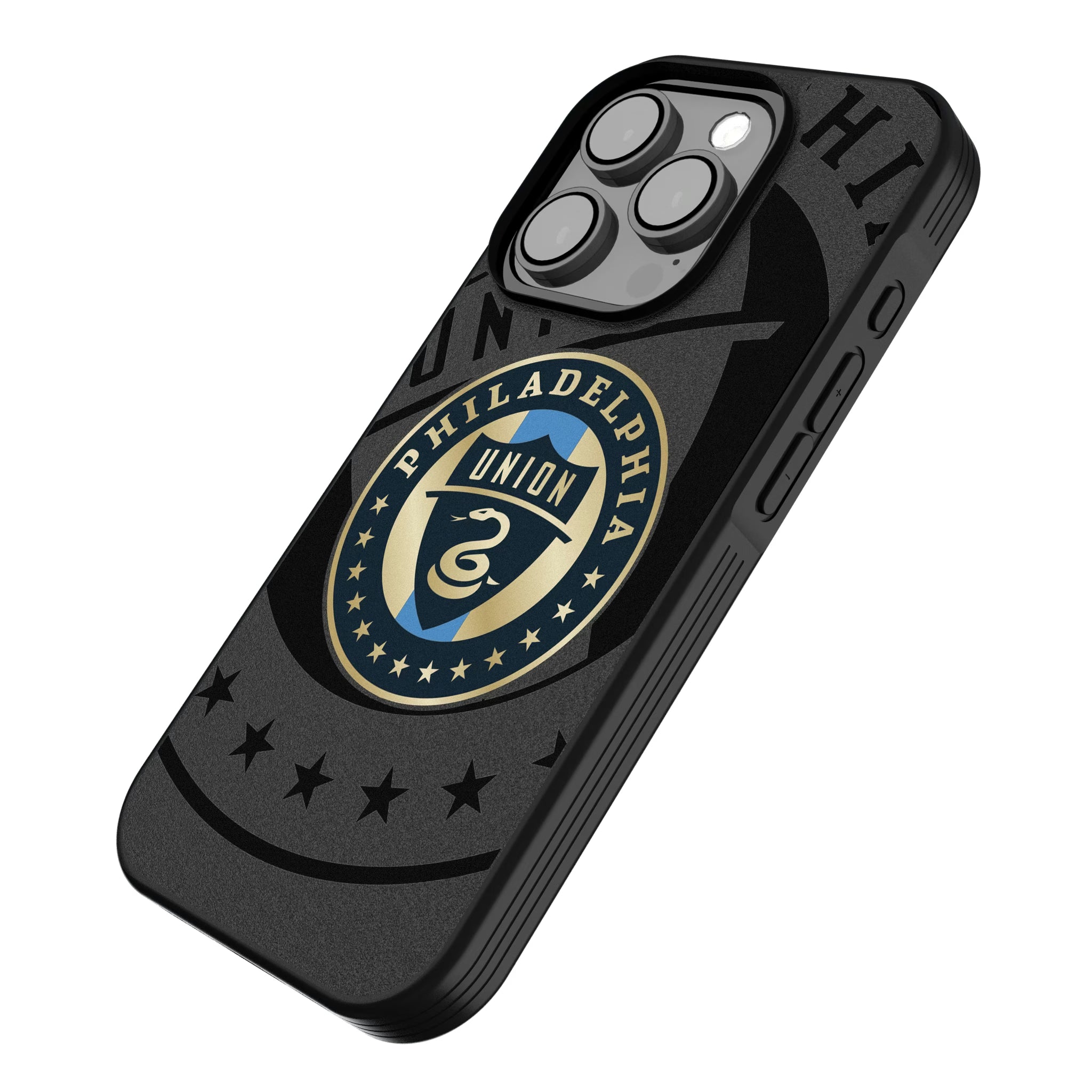 Philadelphia Union Monocolor Tilt iPhone Bump Phone Case for Apple iPhone - Isometric View