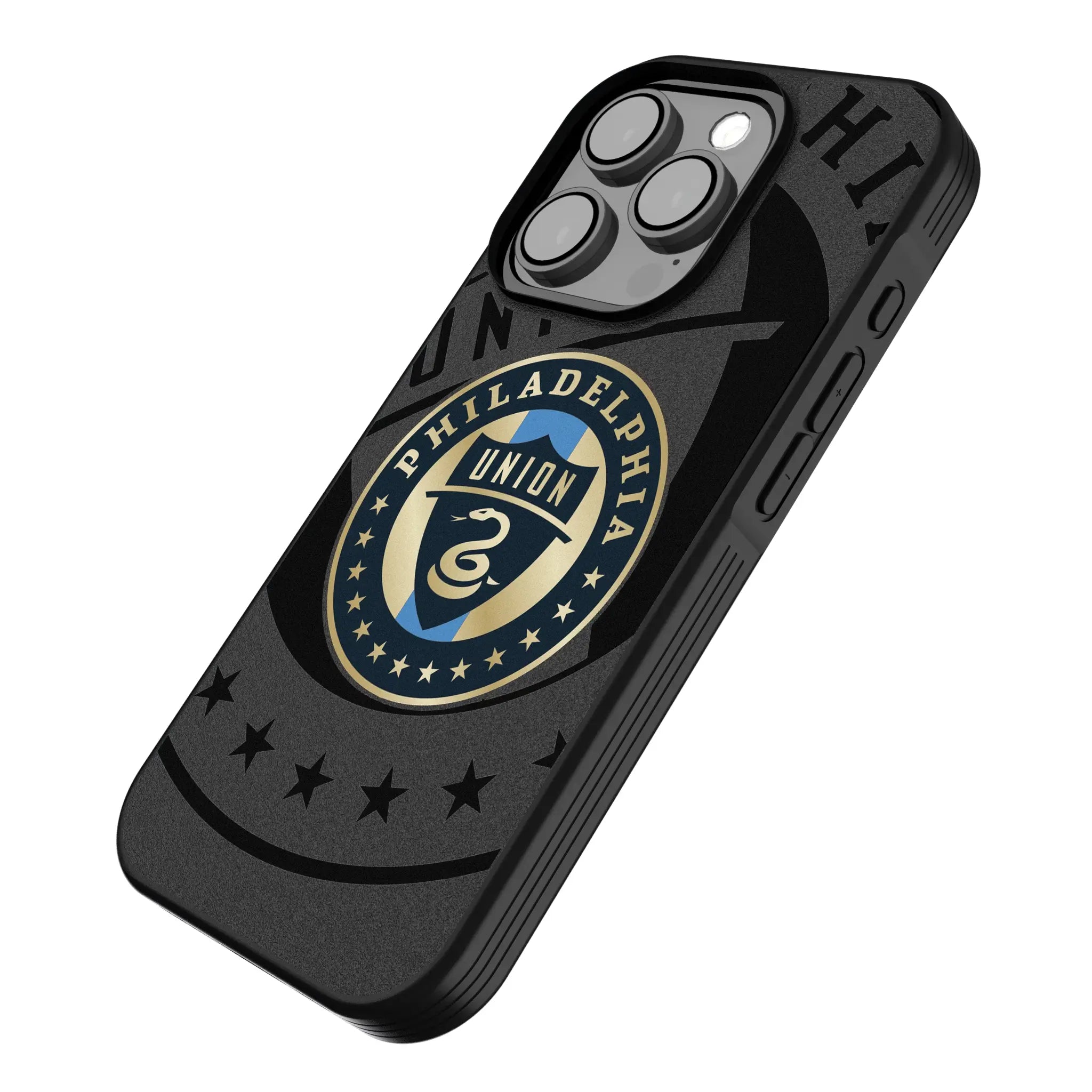Philadelphia Union Monocolor Tilt iPhone Bump Phone Case for Apple iPhone - Isometric View