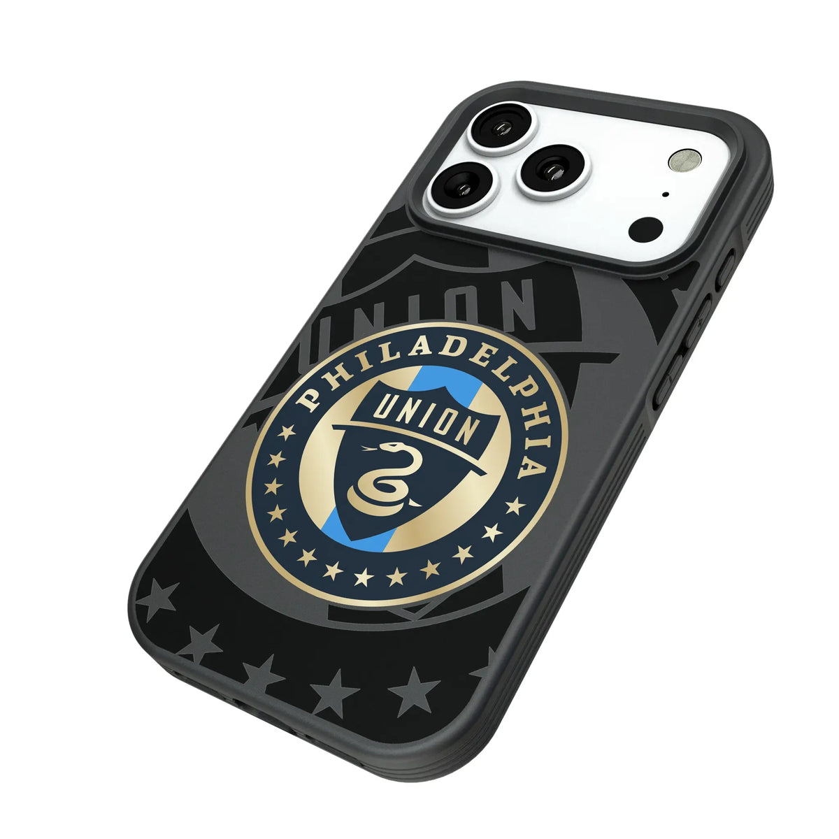 Philadelphia Union Monocolor Tilt iPhone Bump Phone Case for Apple iPhone - Isometric View#Device_iPhone 18 Pro